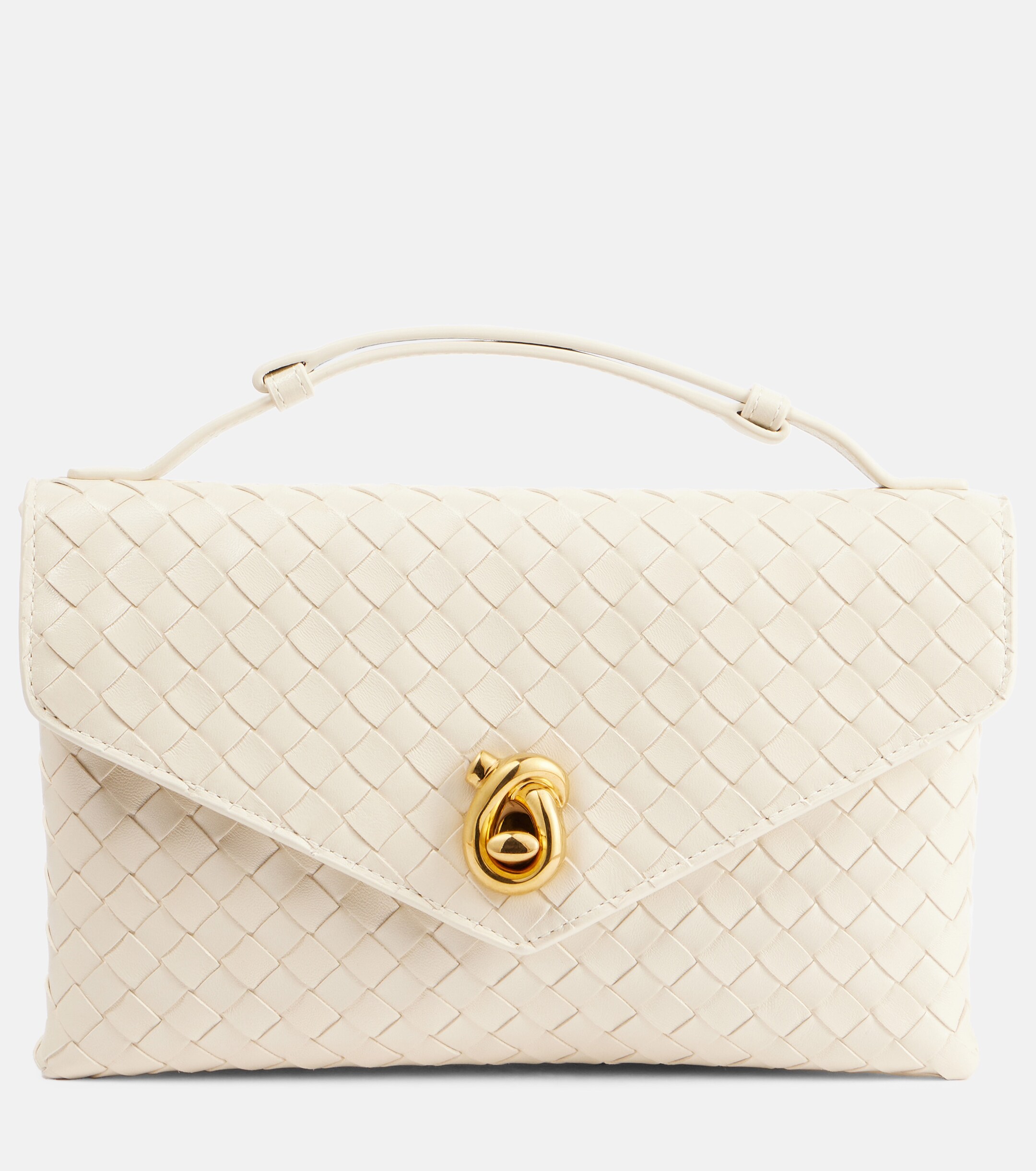 Bottega Veneta Knot Lock Intrecciato leather top-handle bag