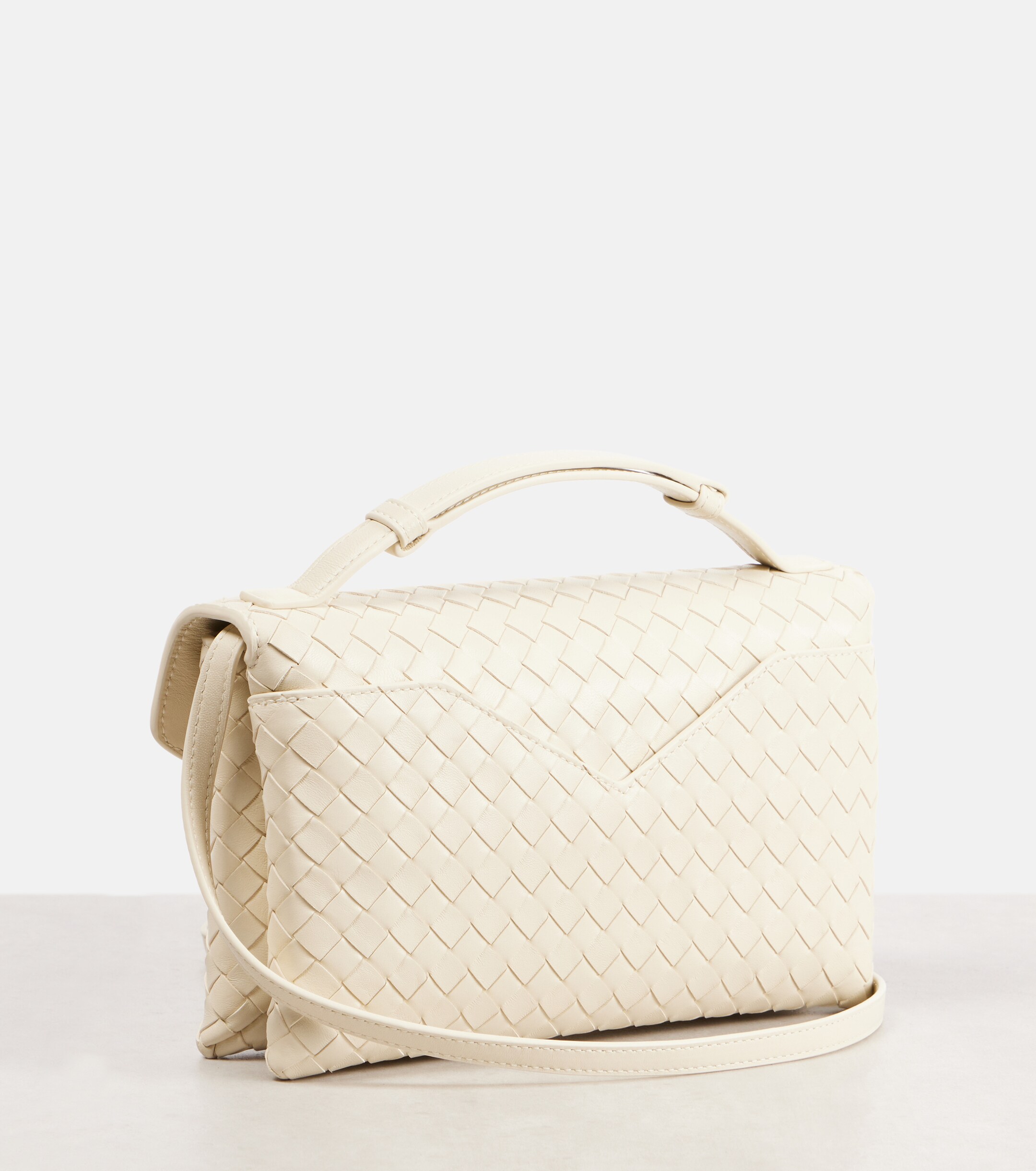 Bottega Veneta Knot Lock Intrecciato leather top-handle bag