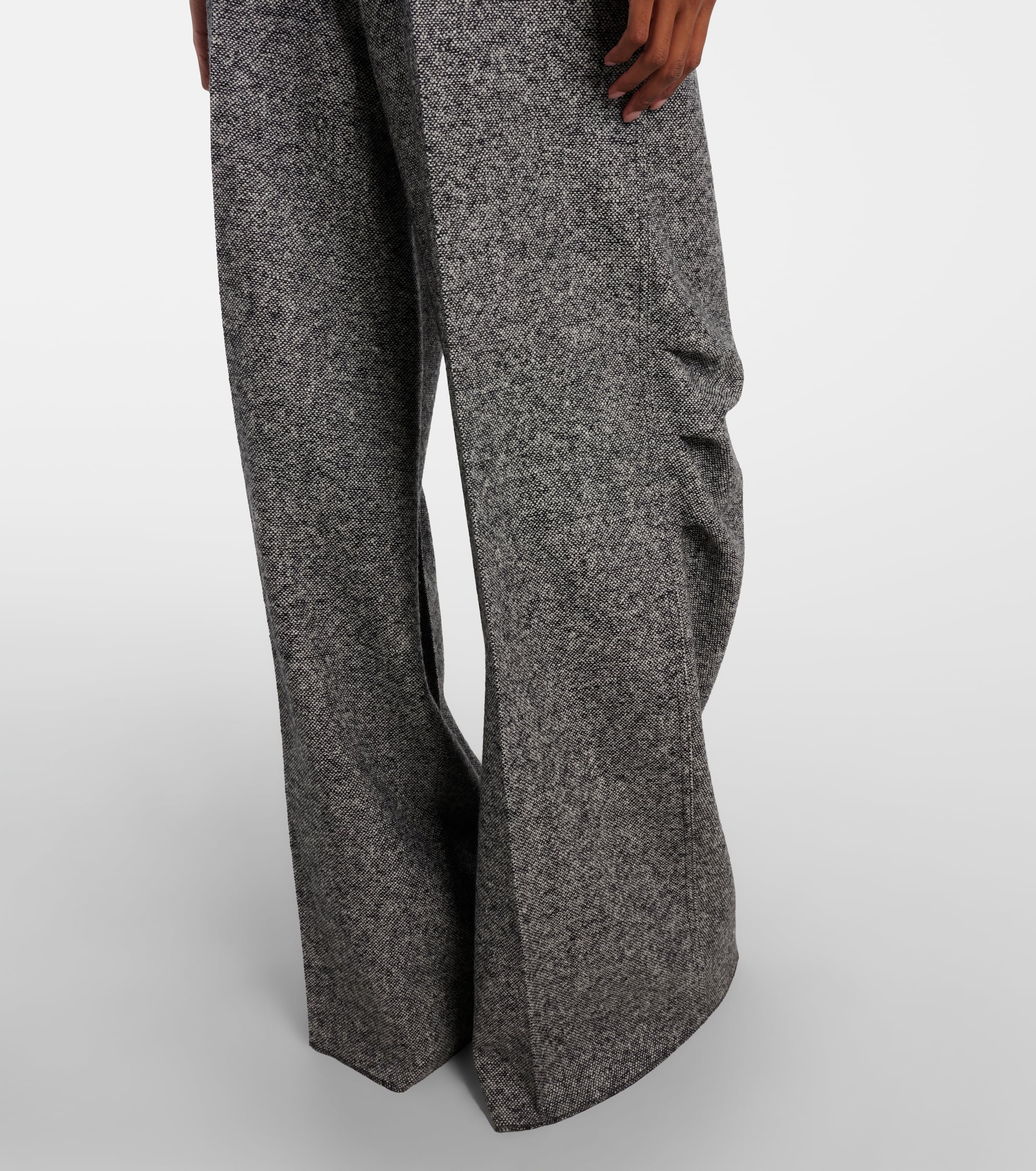 Max Mara Simone wool and silk tweed wide-leg pants