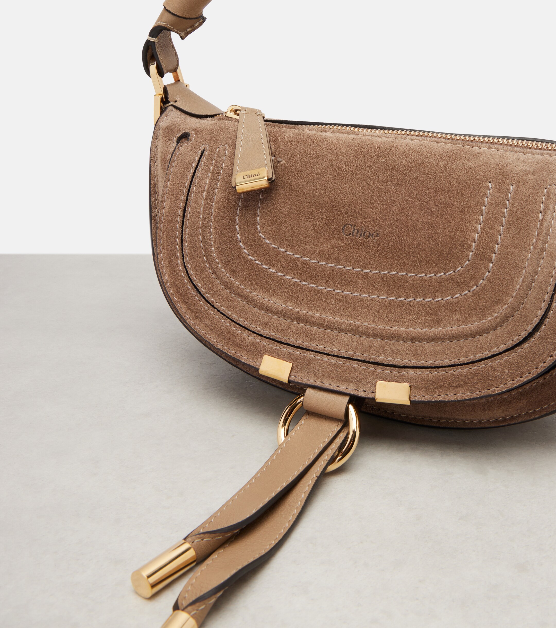 Chloé Marcie Mini suede shoulder bag