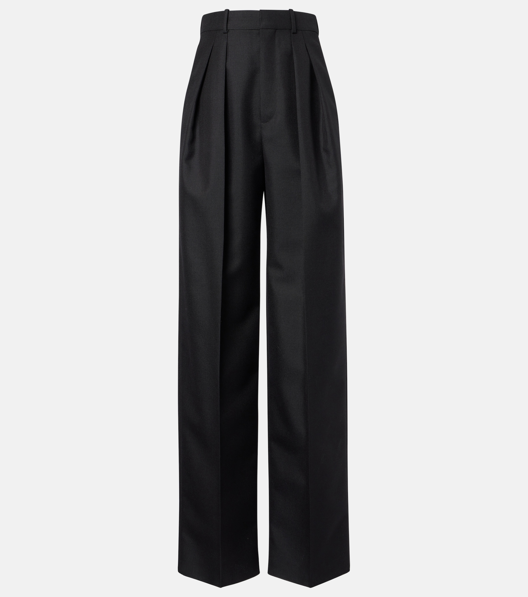 Saint Laurent Wool and mohair wide-leg pants