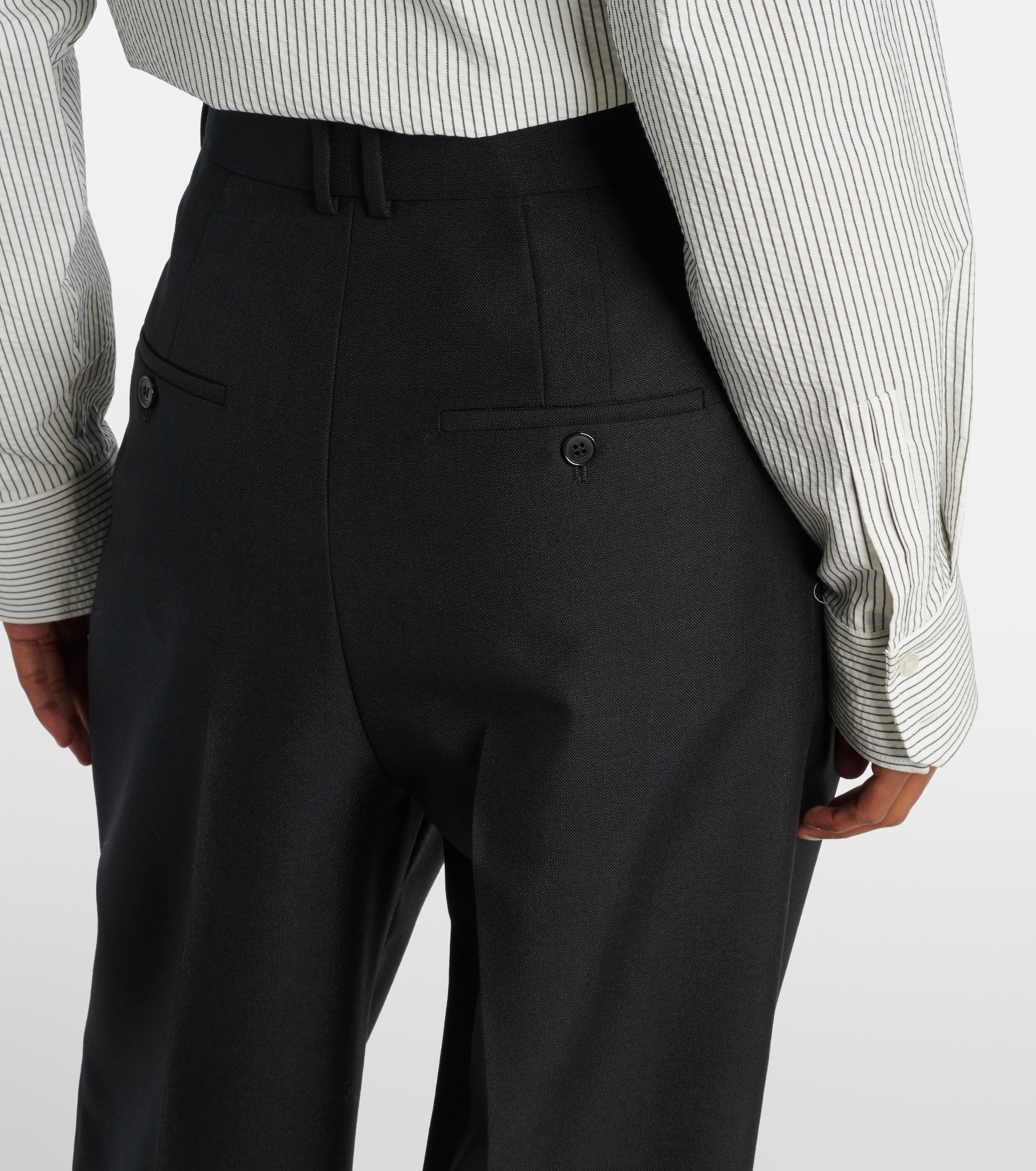 Saint Laurent Wool and mohair wide-leg pants