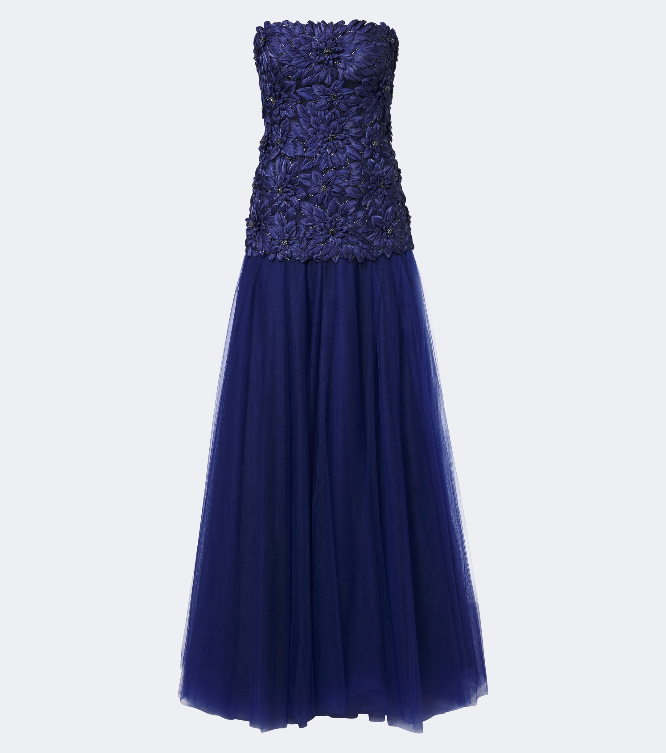 Costarellos Costarellos Gisella tulle and Lurex satin bustier gown