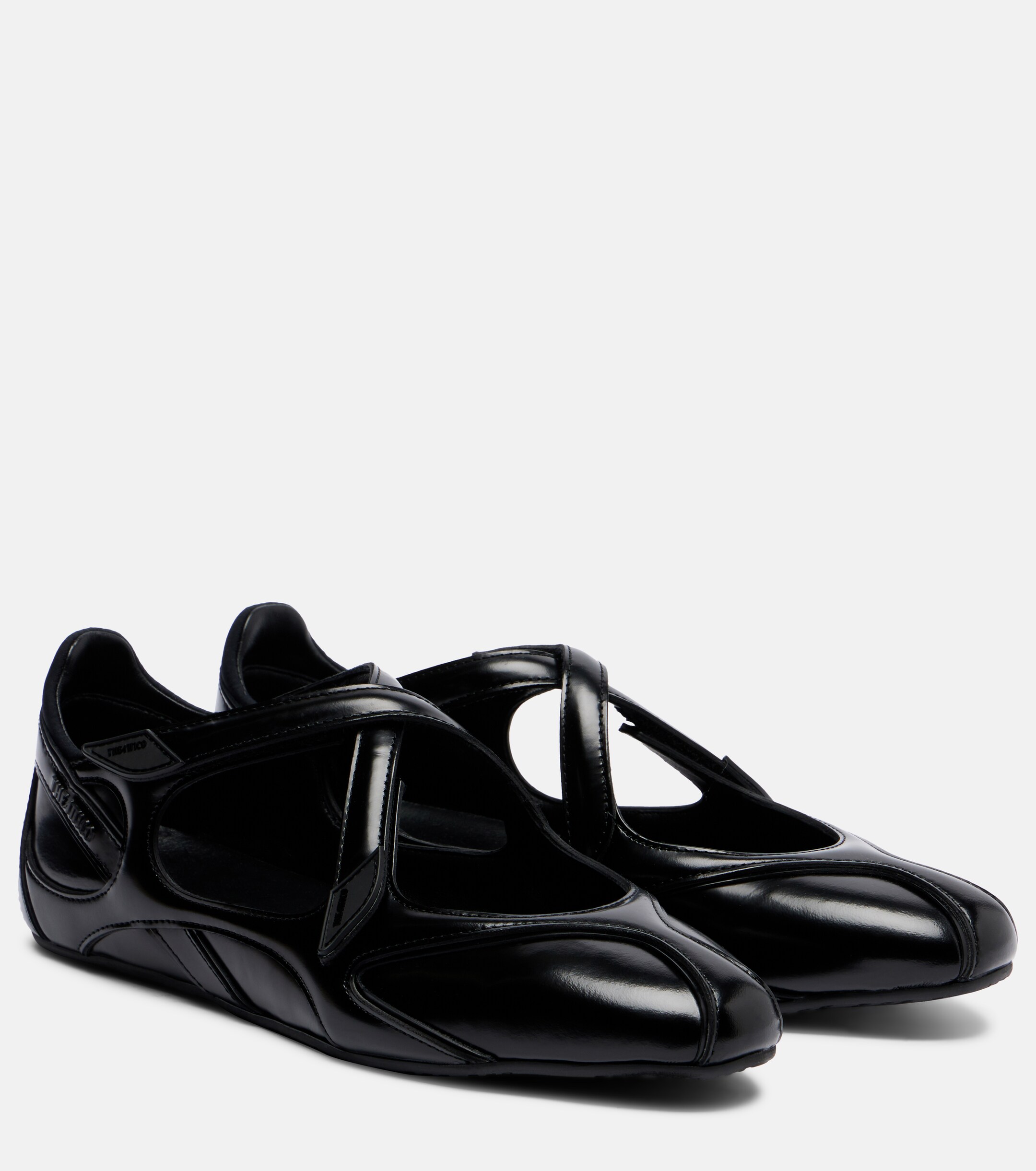 THE ATTICO The Attico Floor 01 patent leather ballet flats