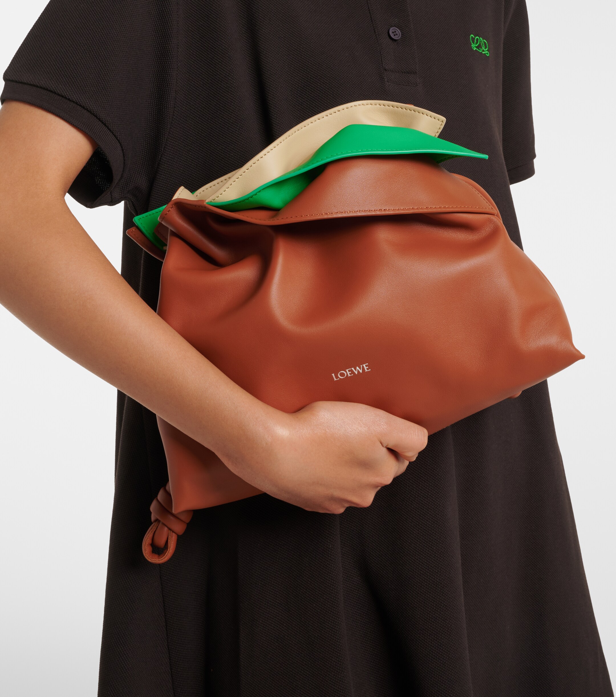 Loewe Flamenco Medium layered leather clutch
