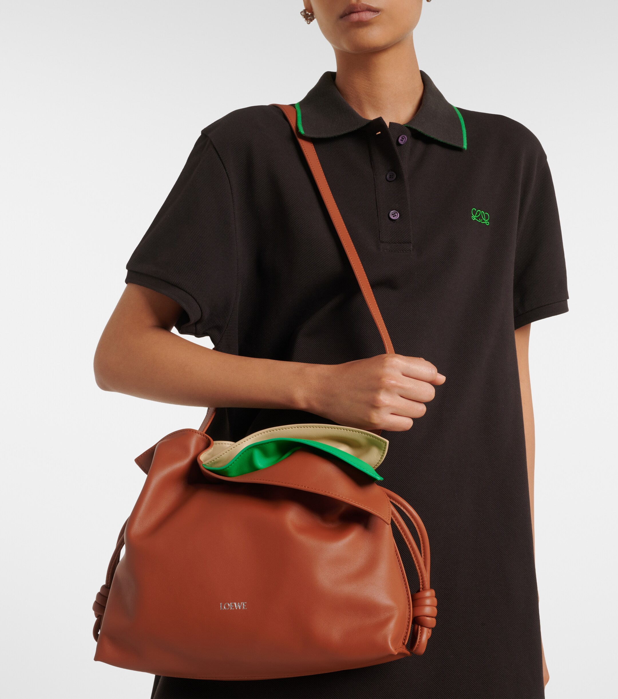 Loewe Flamenco Medium layered leather clutch