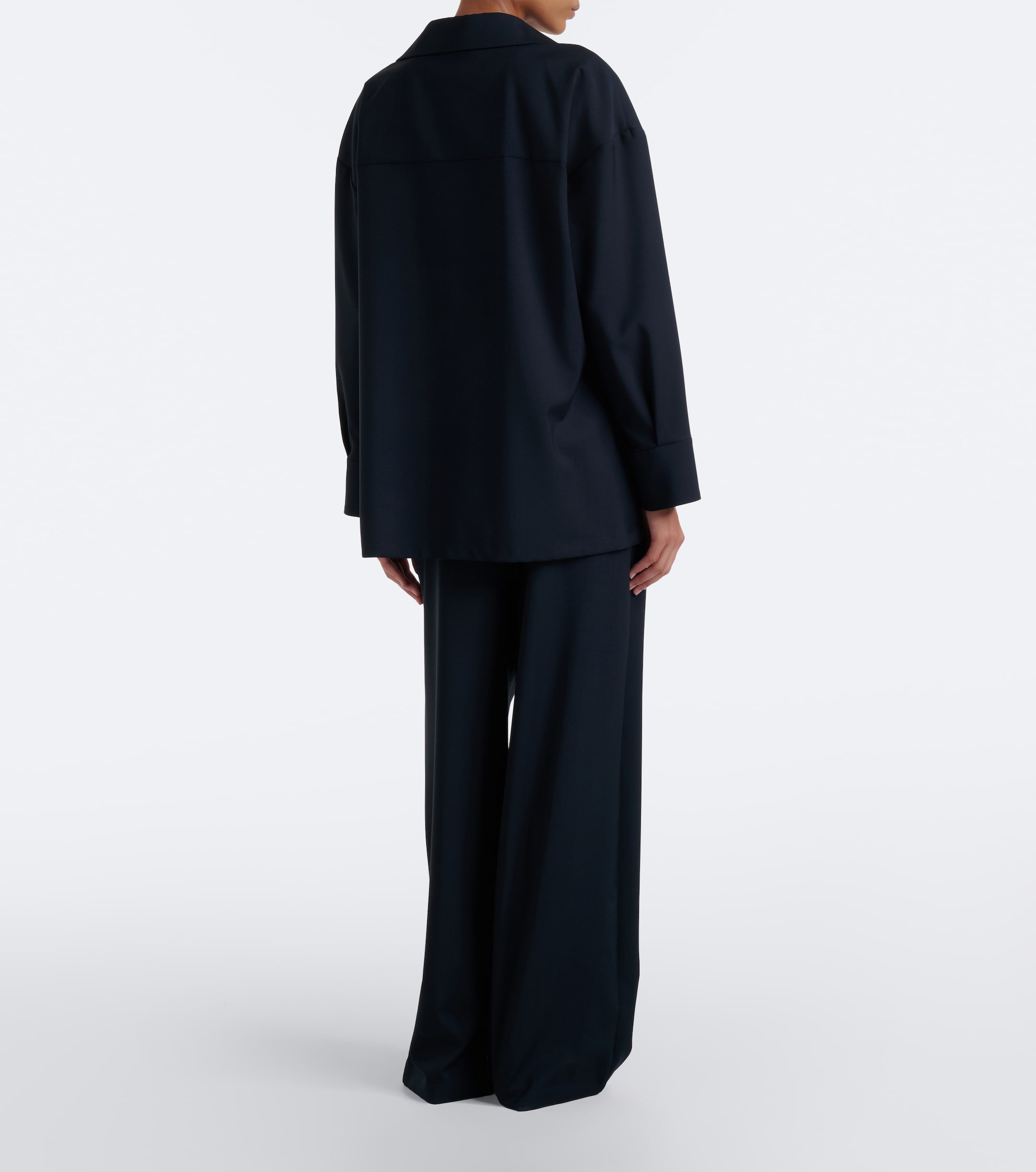 S Max Mara 'S Max Mara Wide-leg pleated virgin wool pants