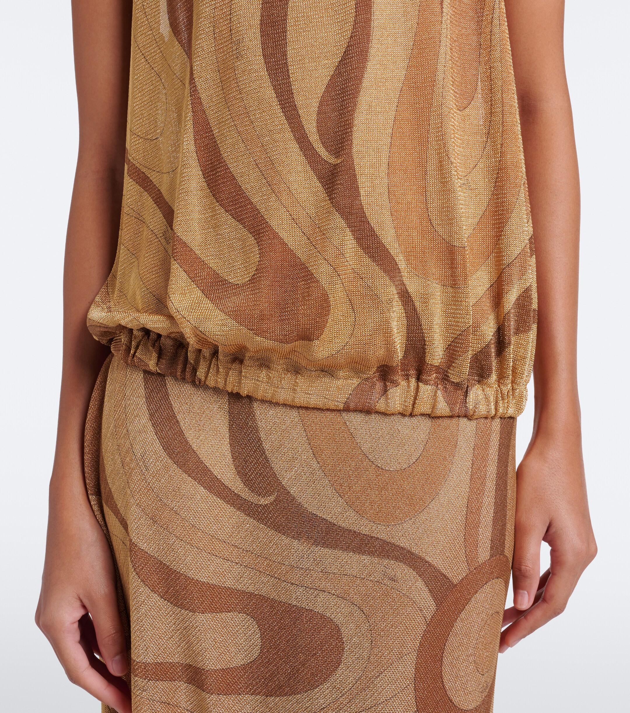 Pucci Pucci Marmo Lurex voile top