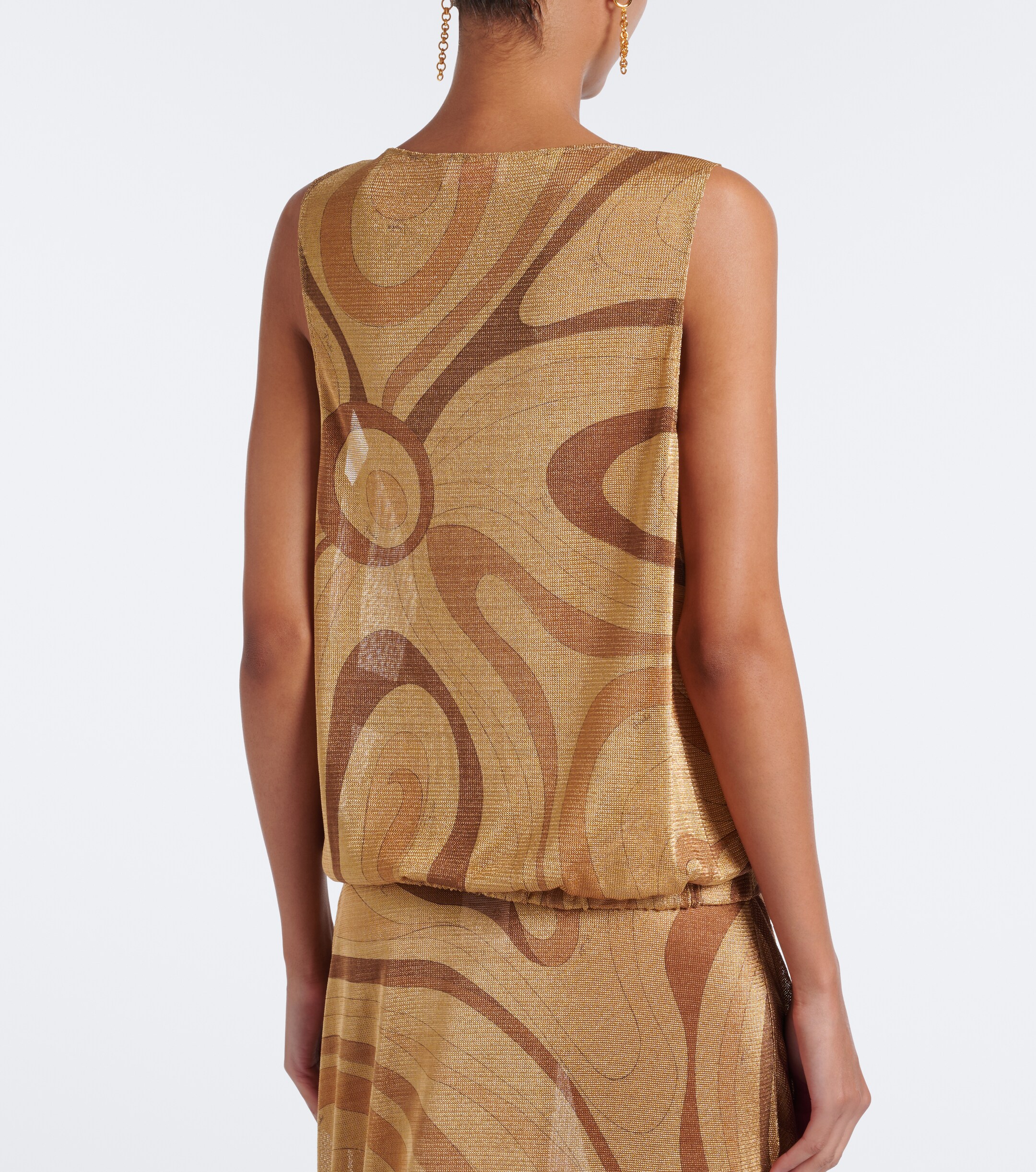 Pucci Pucci Marmo Lurex voile top