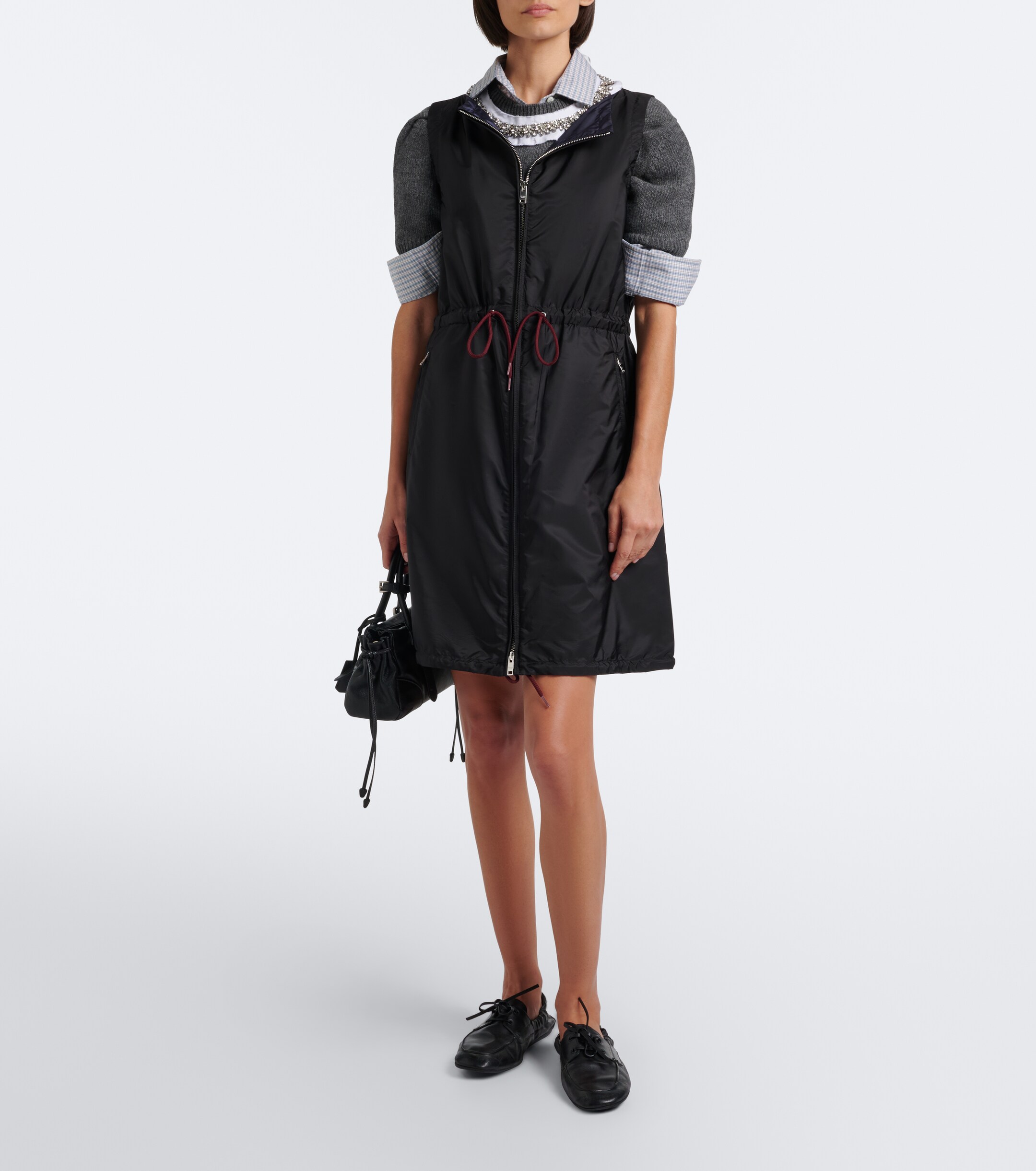 Prada Prada Re-Nylon zip-up minidress