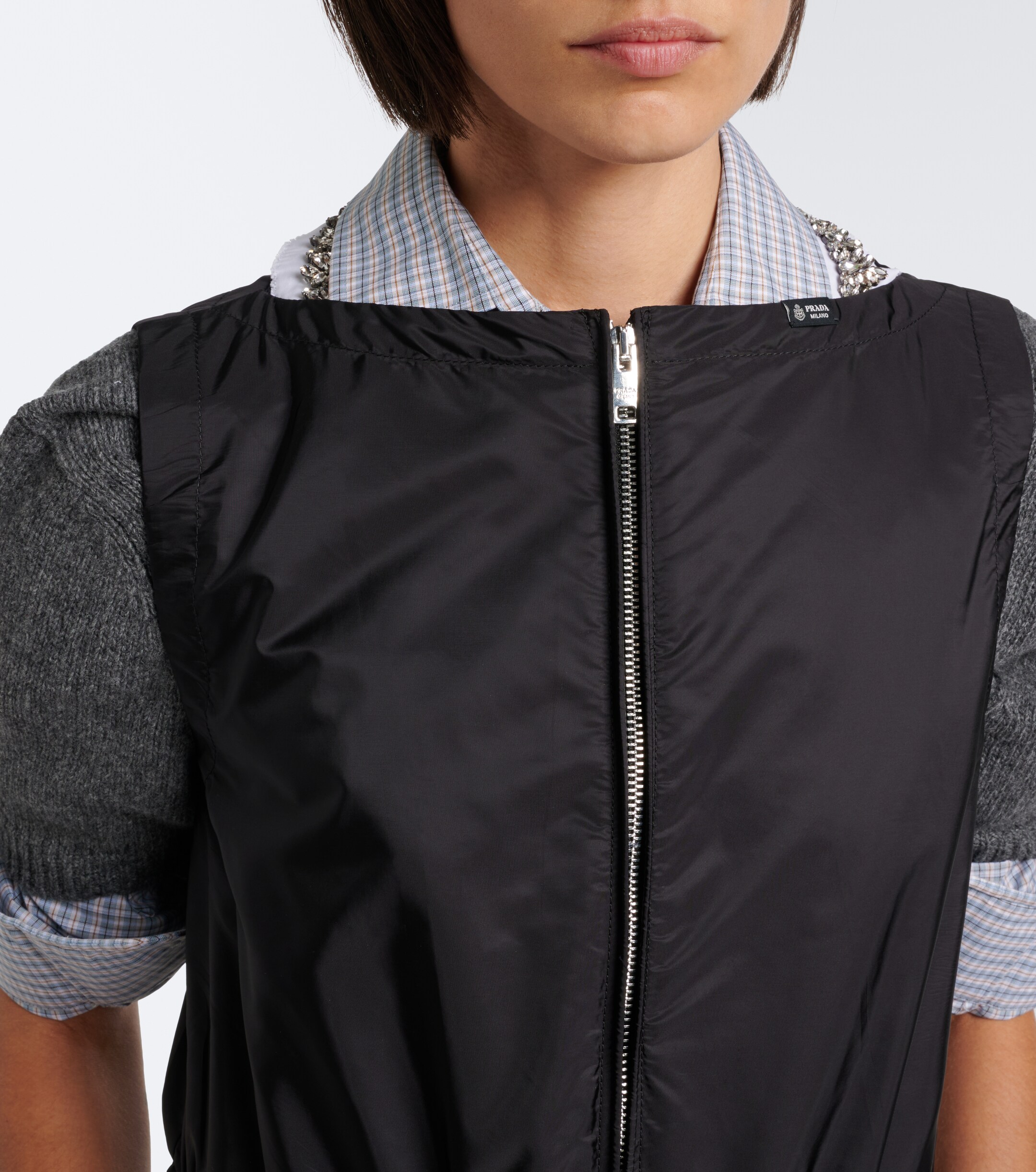 Prada Prada Re-Nylon zip-up minidress