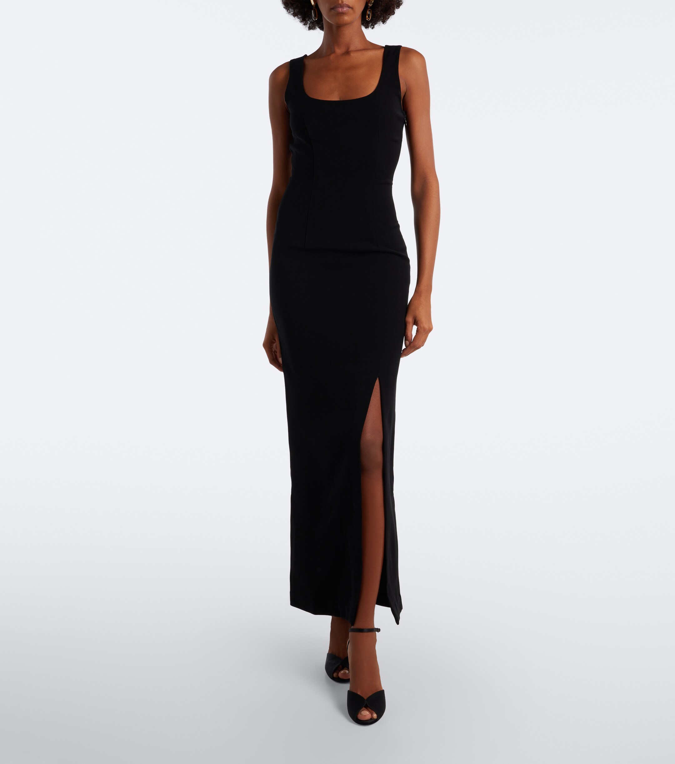 LA FUORI Là Fuori Floral sequined caped gown