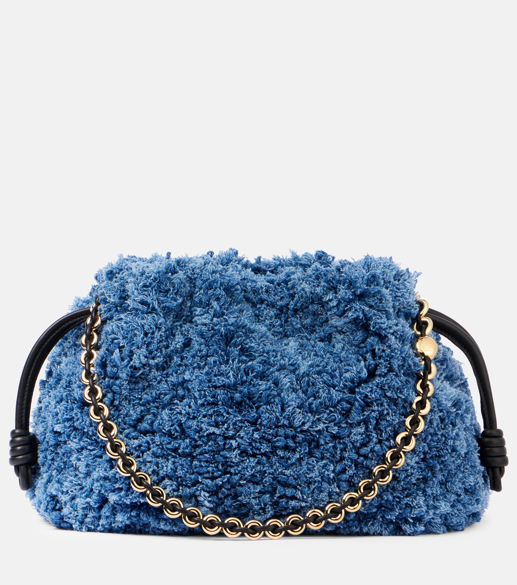 Loewe Flamenco Medium denim clutch