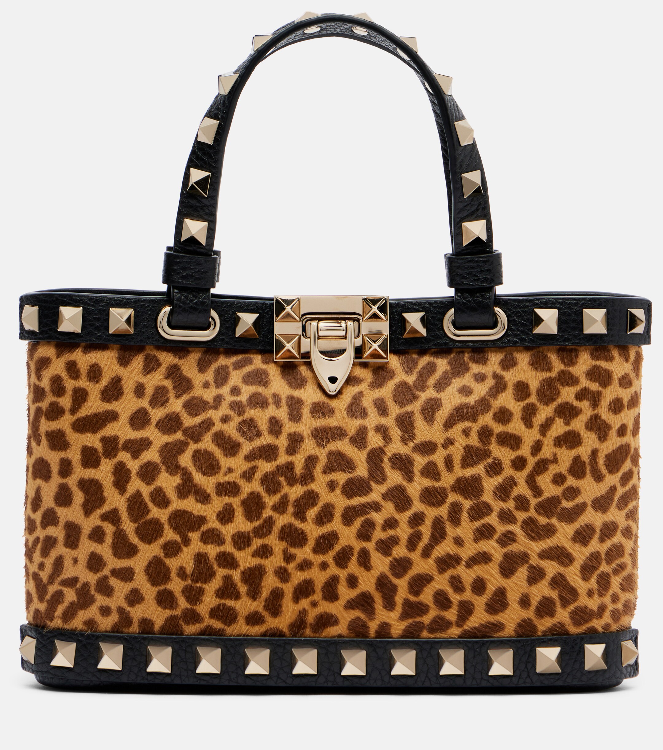 Valentino Garavani Rockstud calf hair top-handle bag