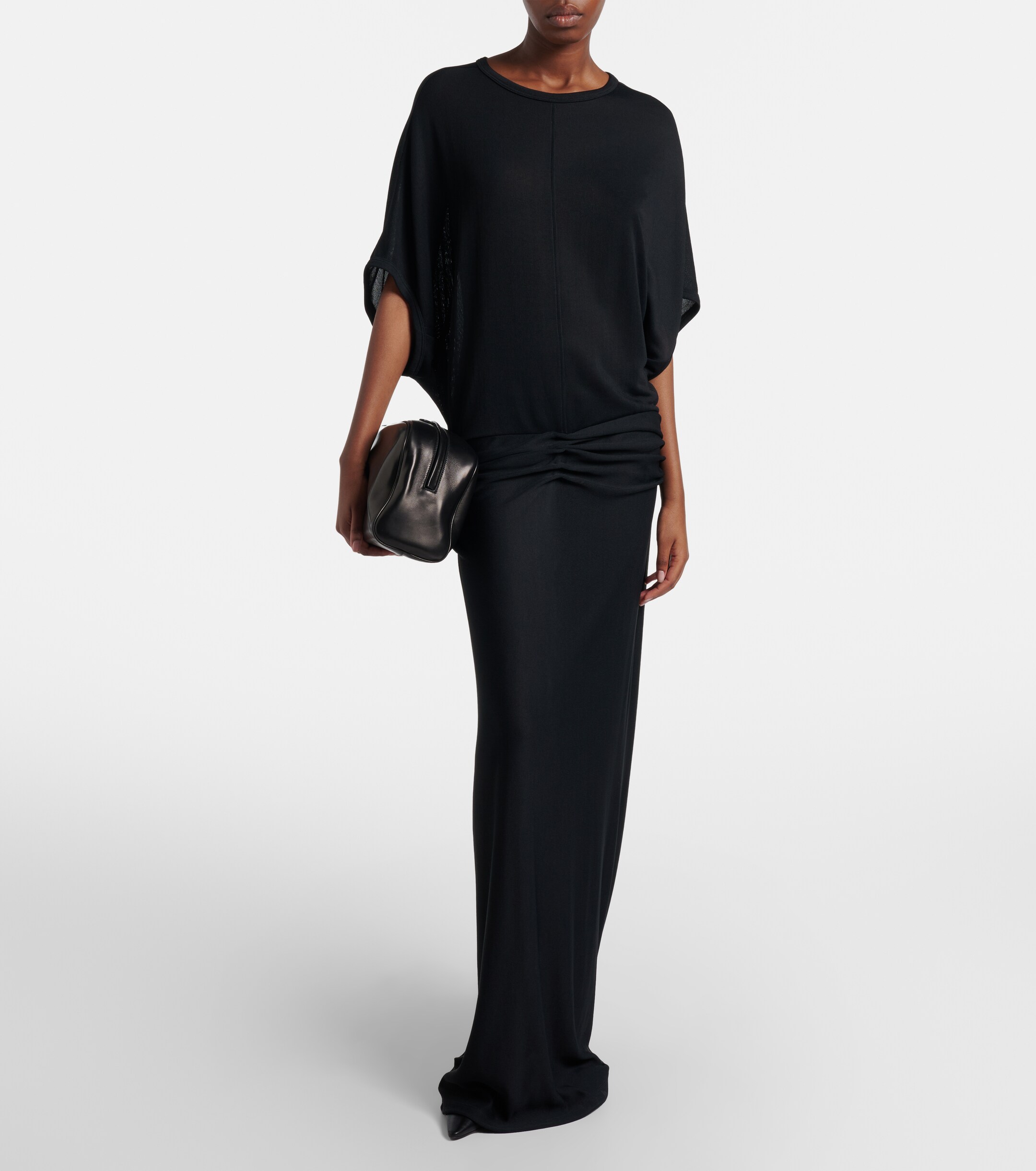 The Row Leila Small leather clutch