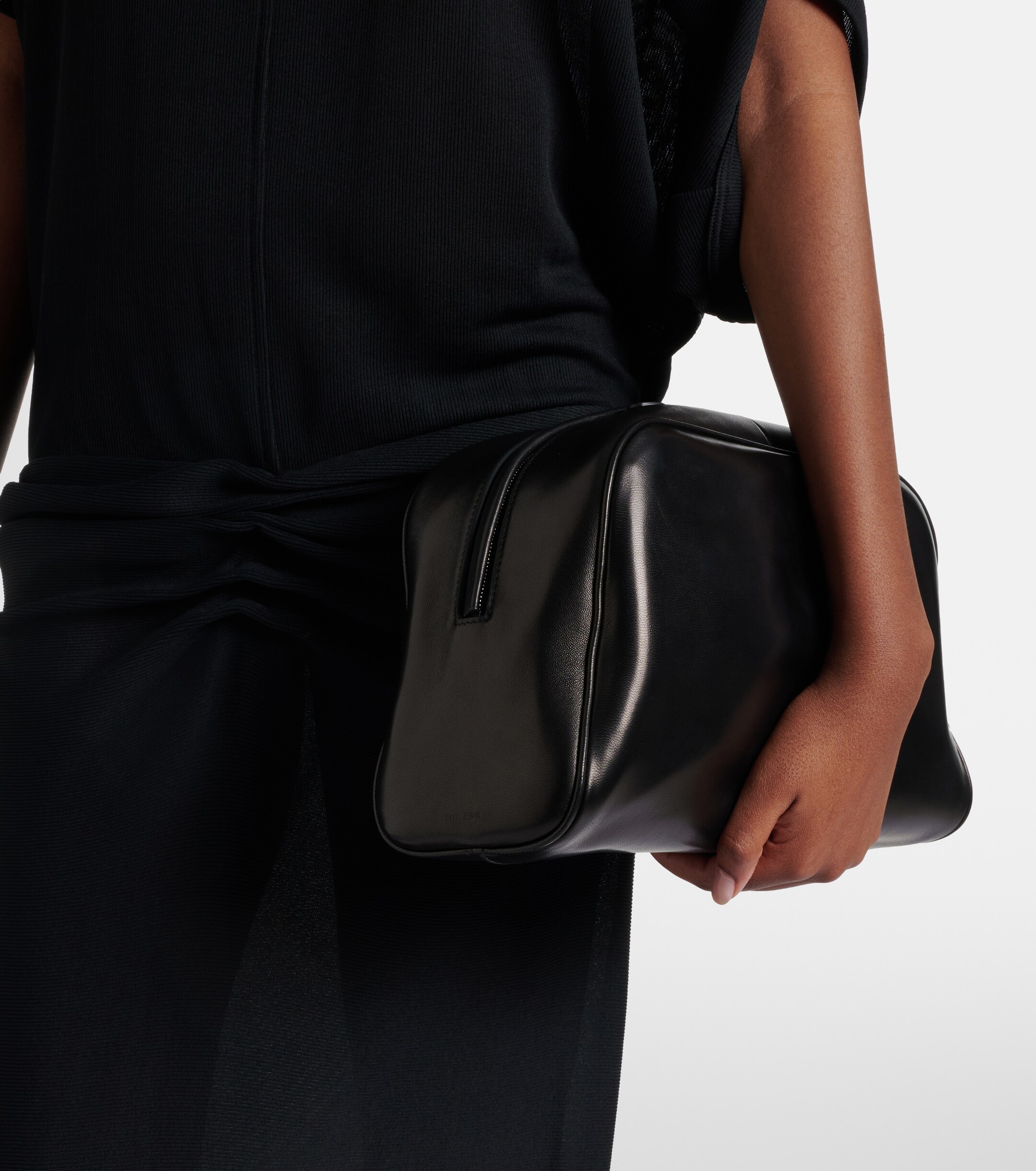 The Row Leila Small leather clutch