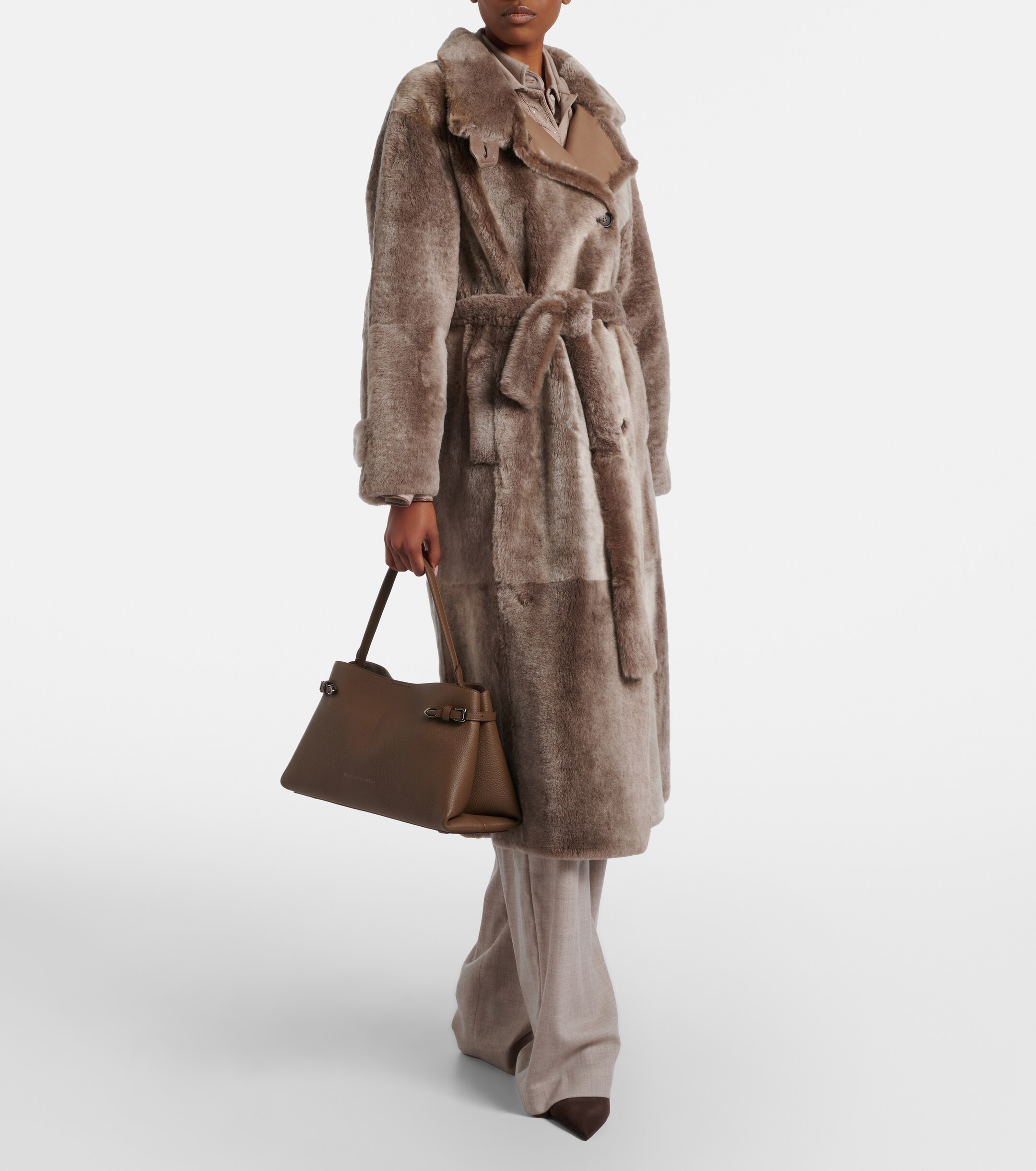 Brunello Cucinelli Medium leather top-handle bag