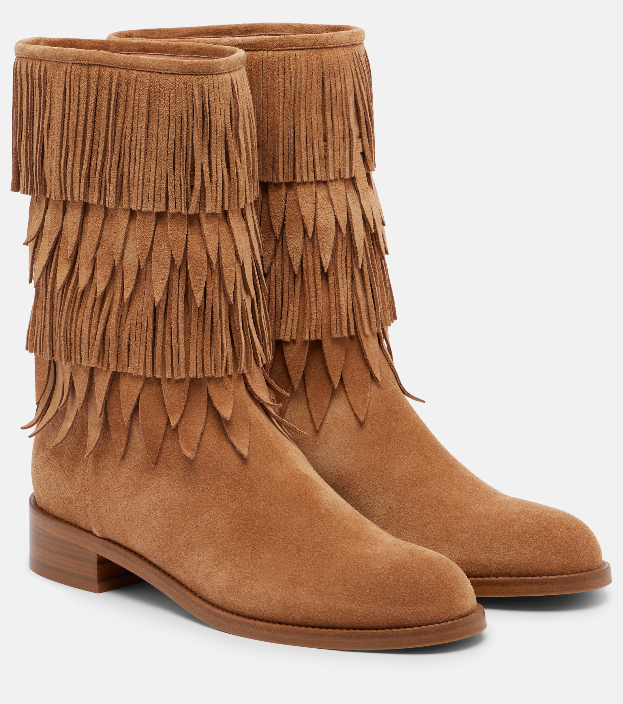AQUAZZURA Aquazzura Maverick fringed suede mid-calf boots