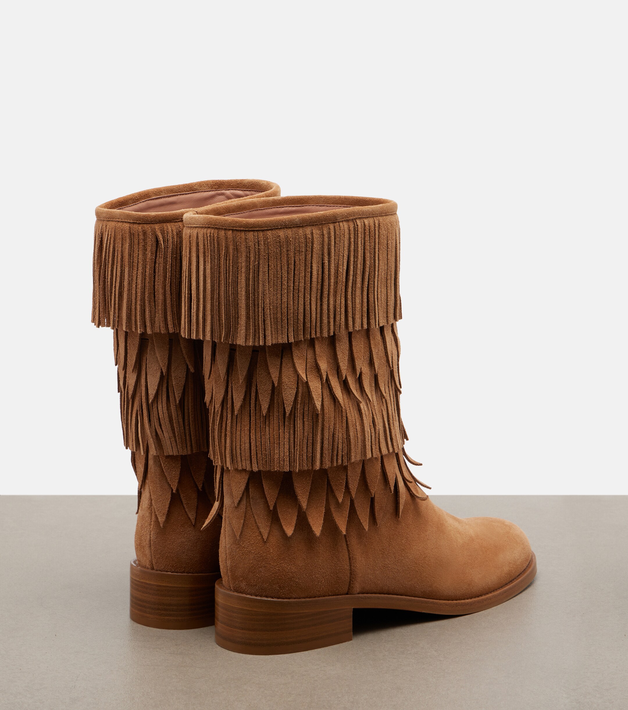 AQUAZZURA Aquazzura Maverick fringed suede mid-calf boots
