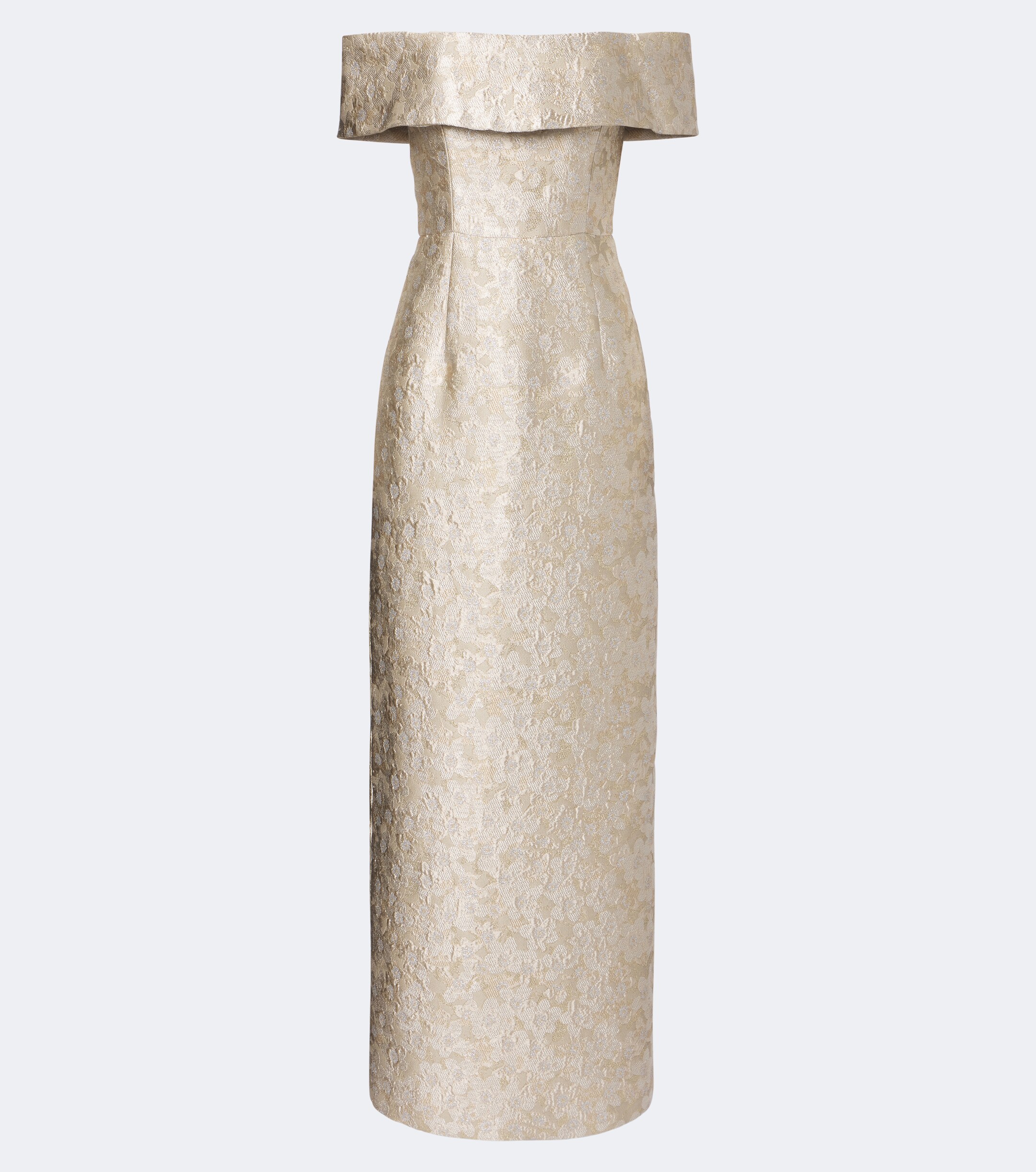 Markarian Markarian Clover floral brocade bustier gown