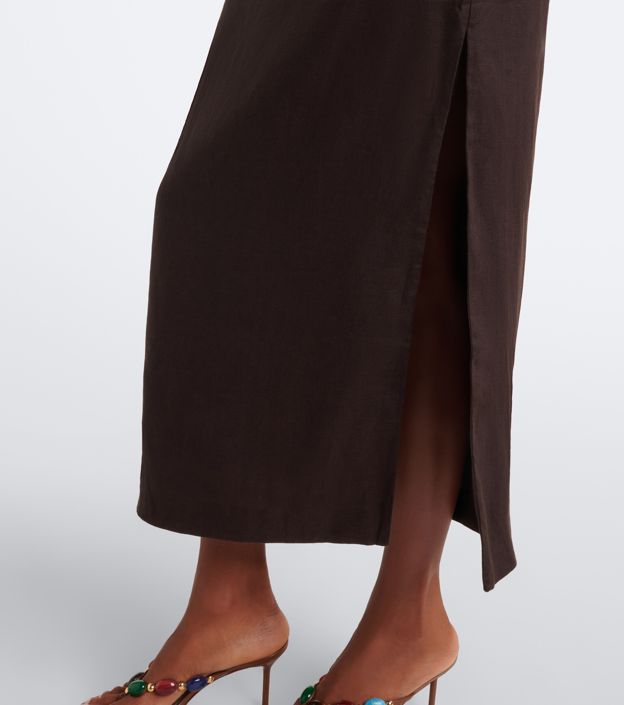 SIR. SIR Draped linen midi dress