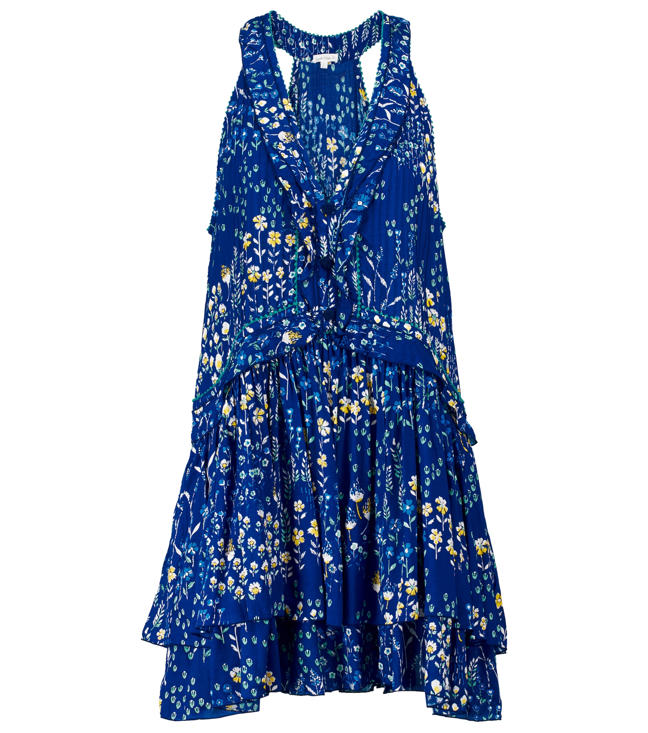 Poupette St Barth Mae printed ruffled minidress
