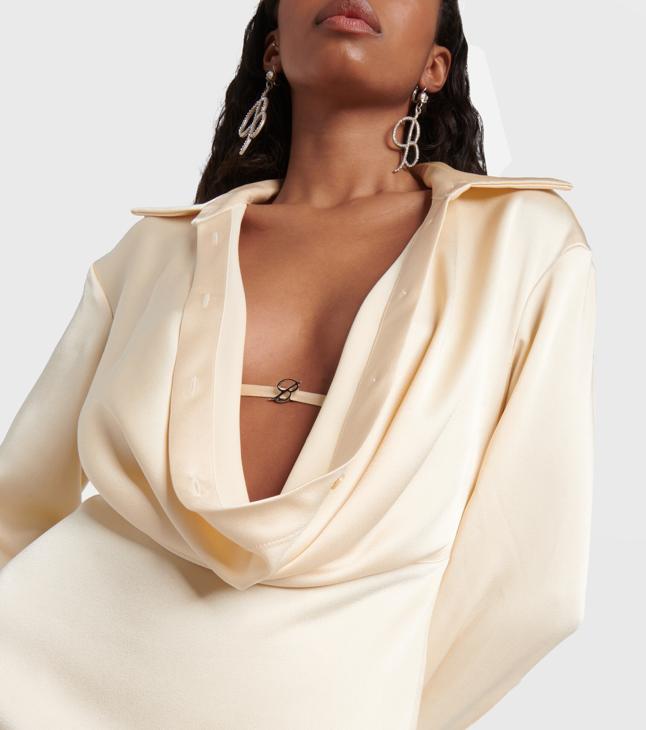 Blumarine Draped satin minidress