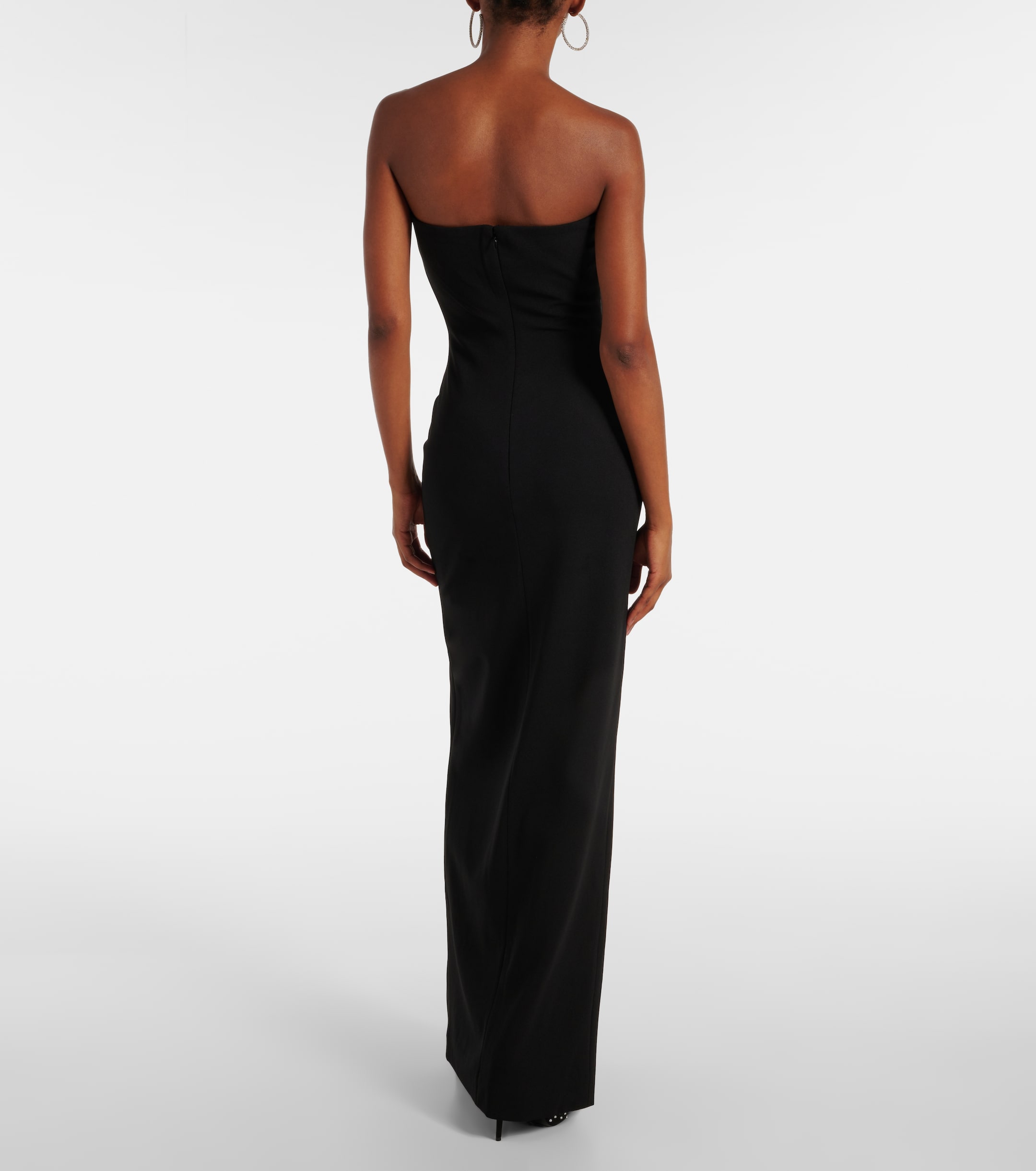Solace London Bysha strapless crêpe maxi dress