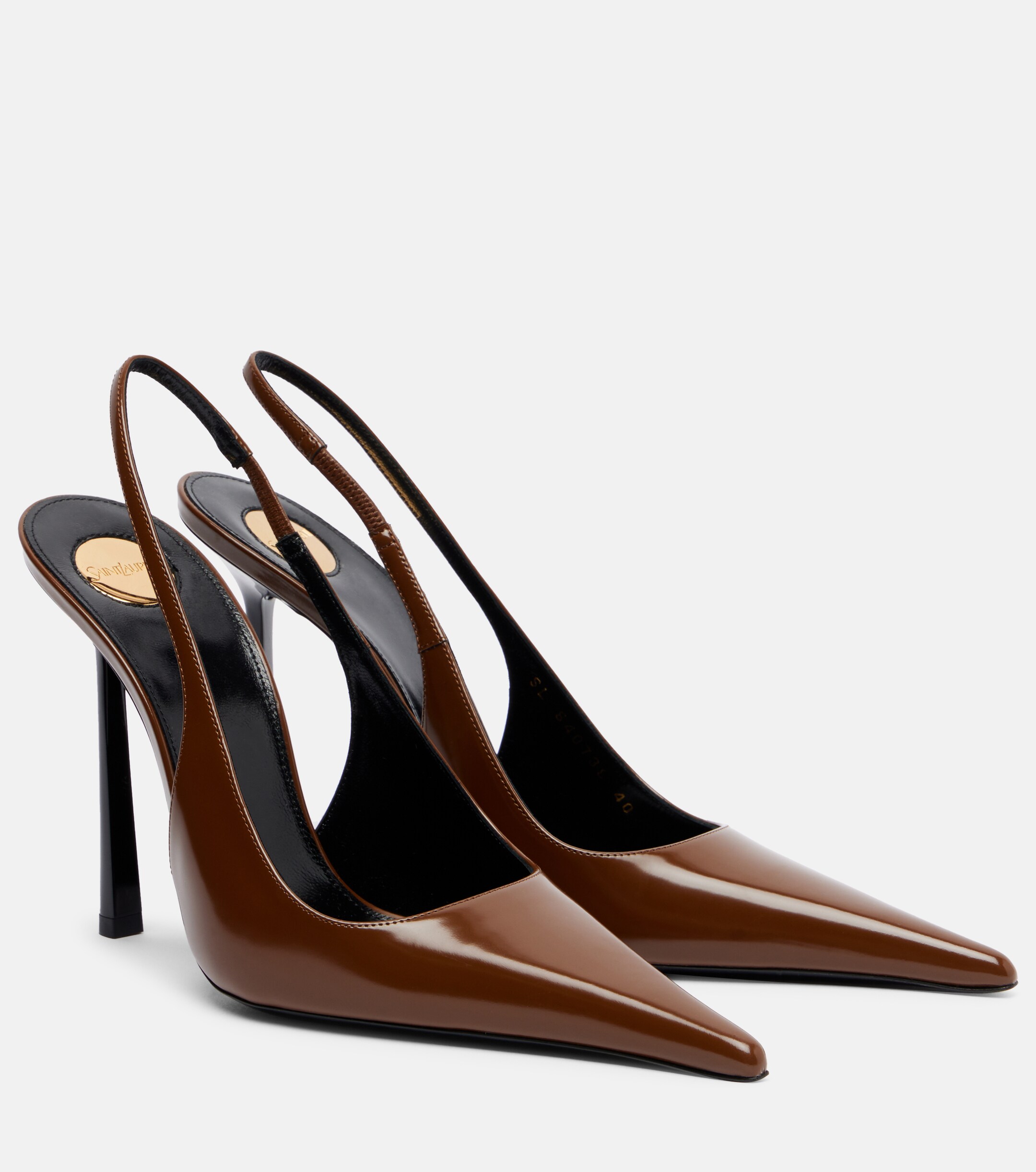 Saint Laurent Vendome 110 leather slingback pumps