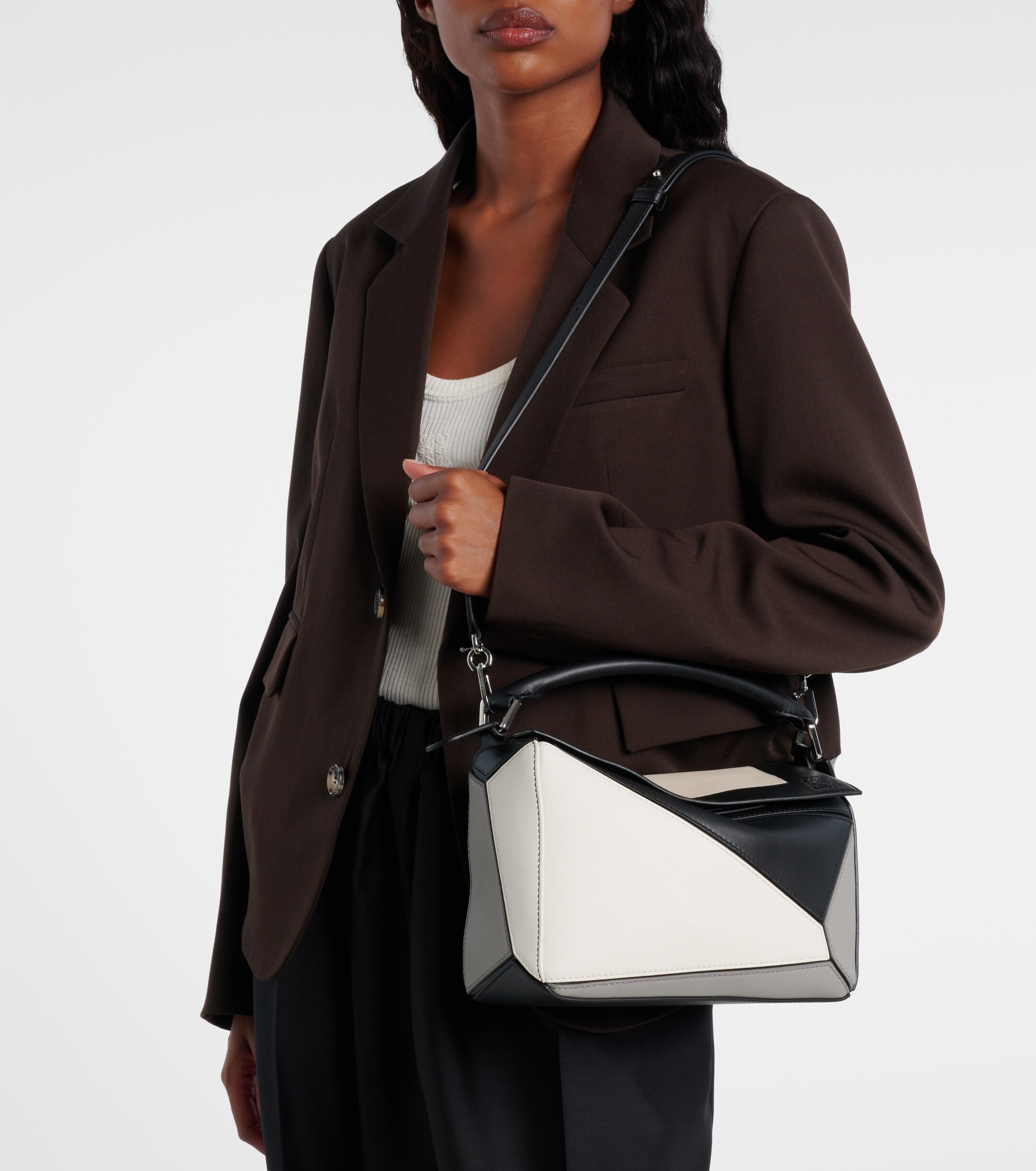 Loewe x Albers Puzzle Small leather top-handle bag