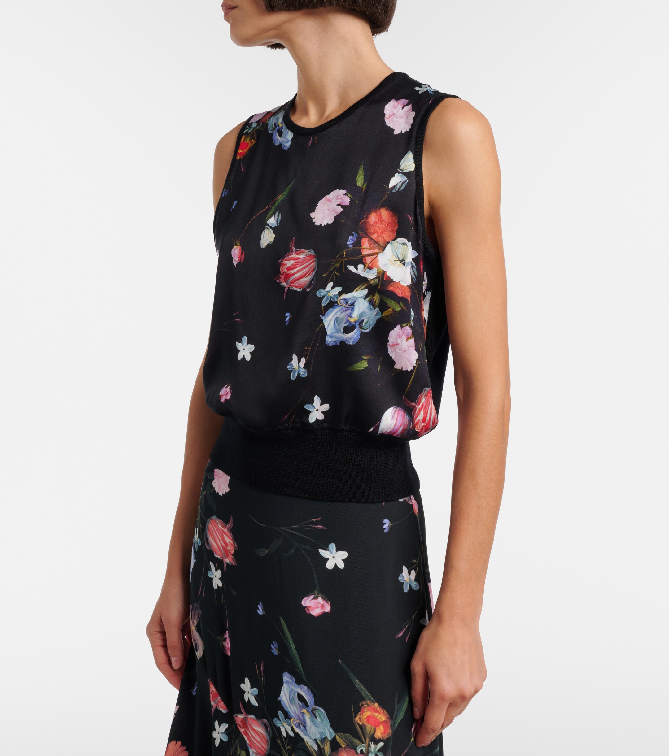 Erdem Erdem Floral printed wool top