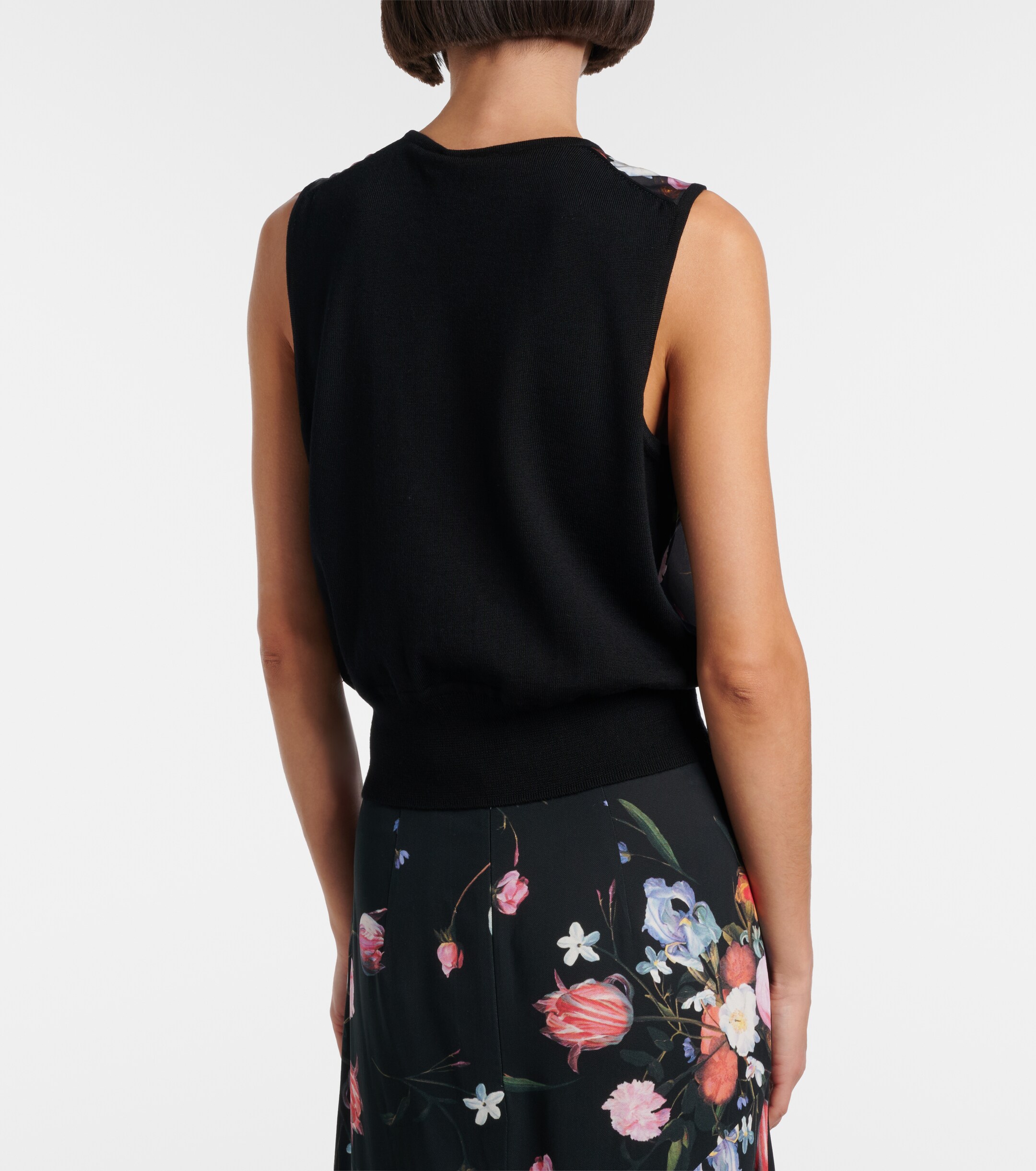 Erdem Erdem Floral printed wool top