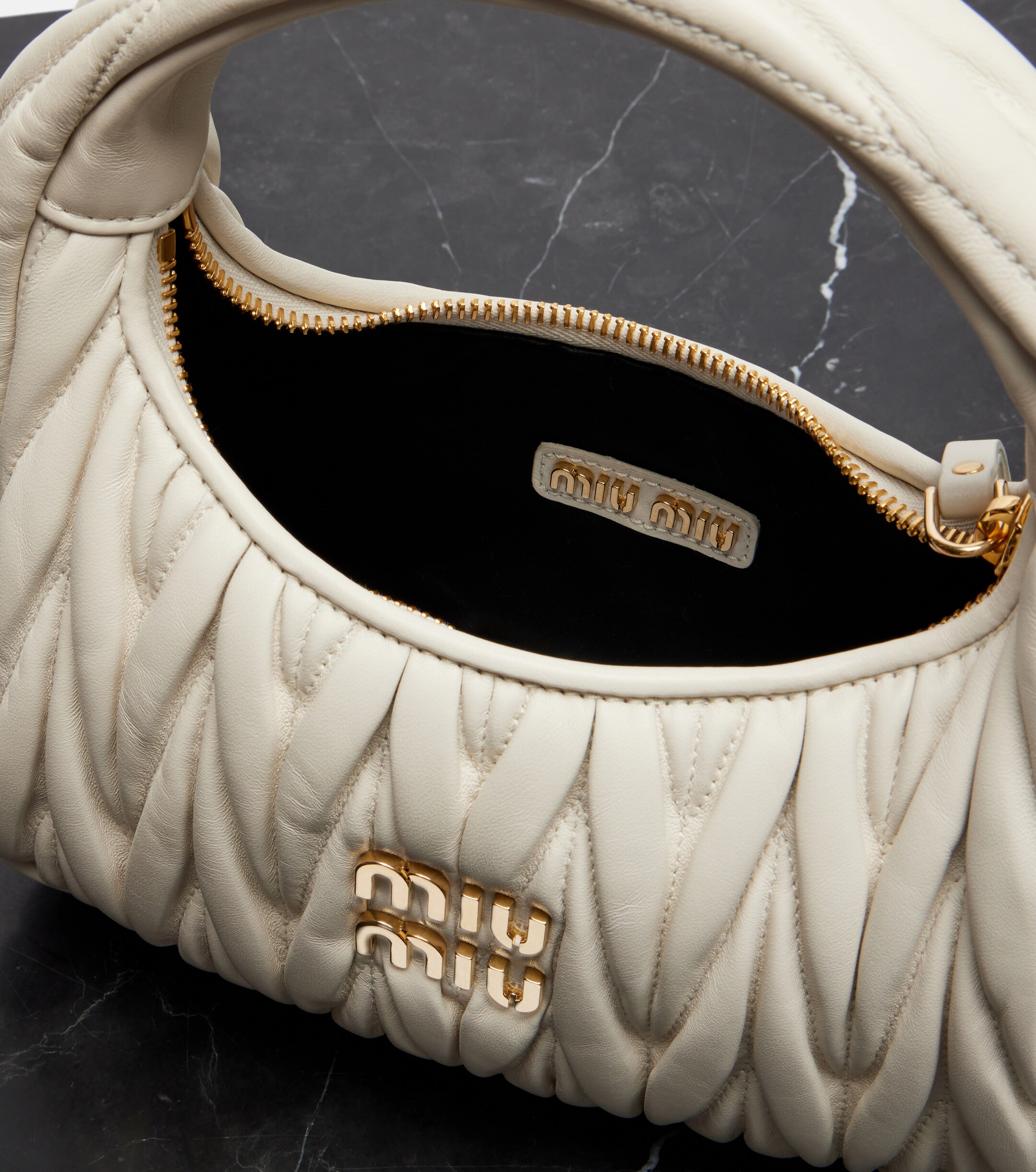 Miu Miu Wander Small leather top-handle bag