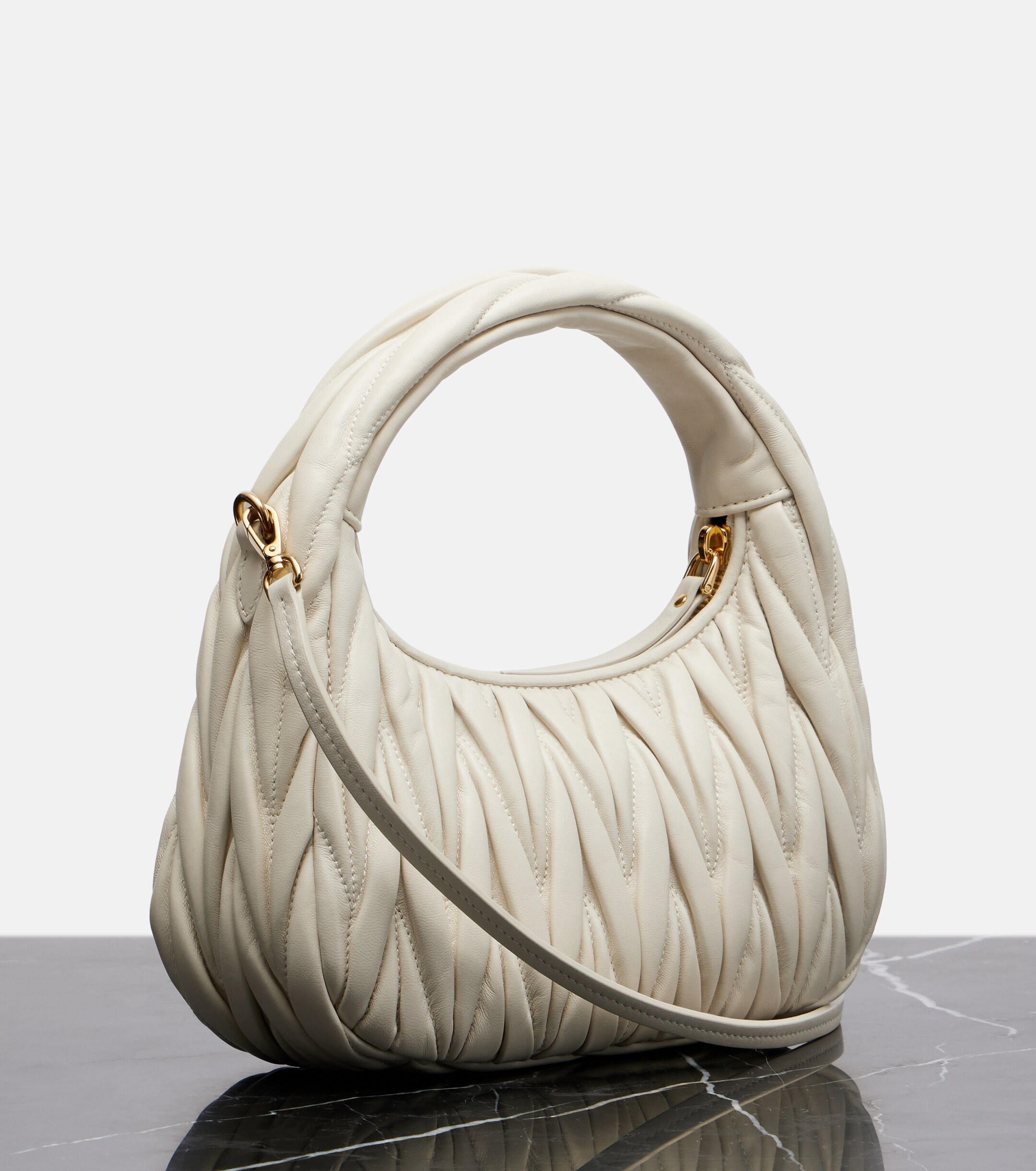 Miu Miu Wander Small leather top-handle bag