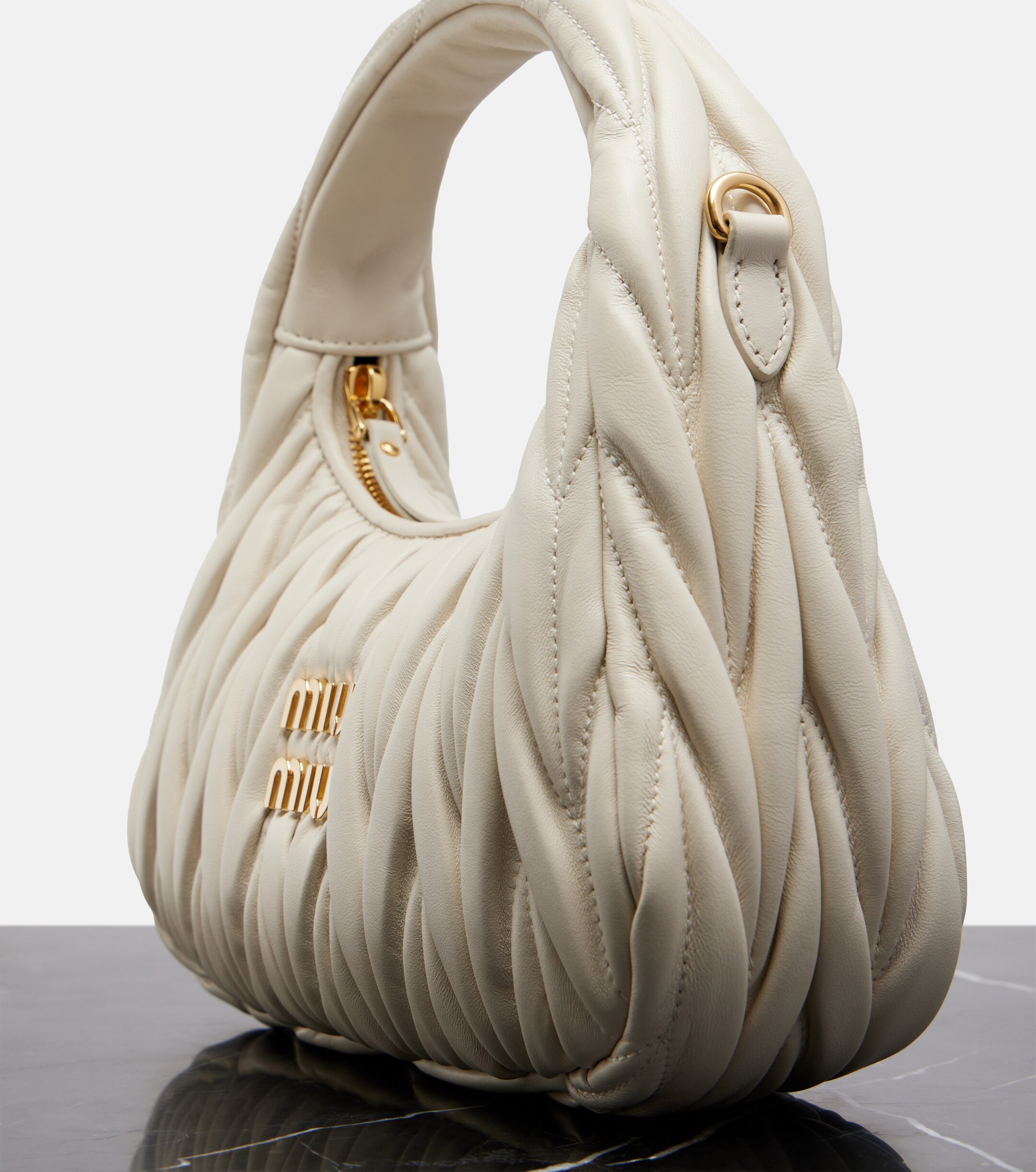 Miu Miu Wander Small leather top-handle bag