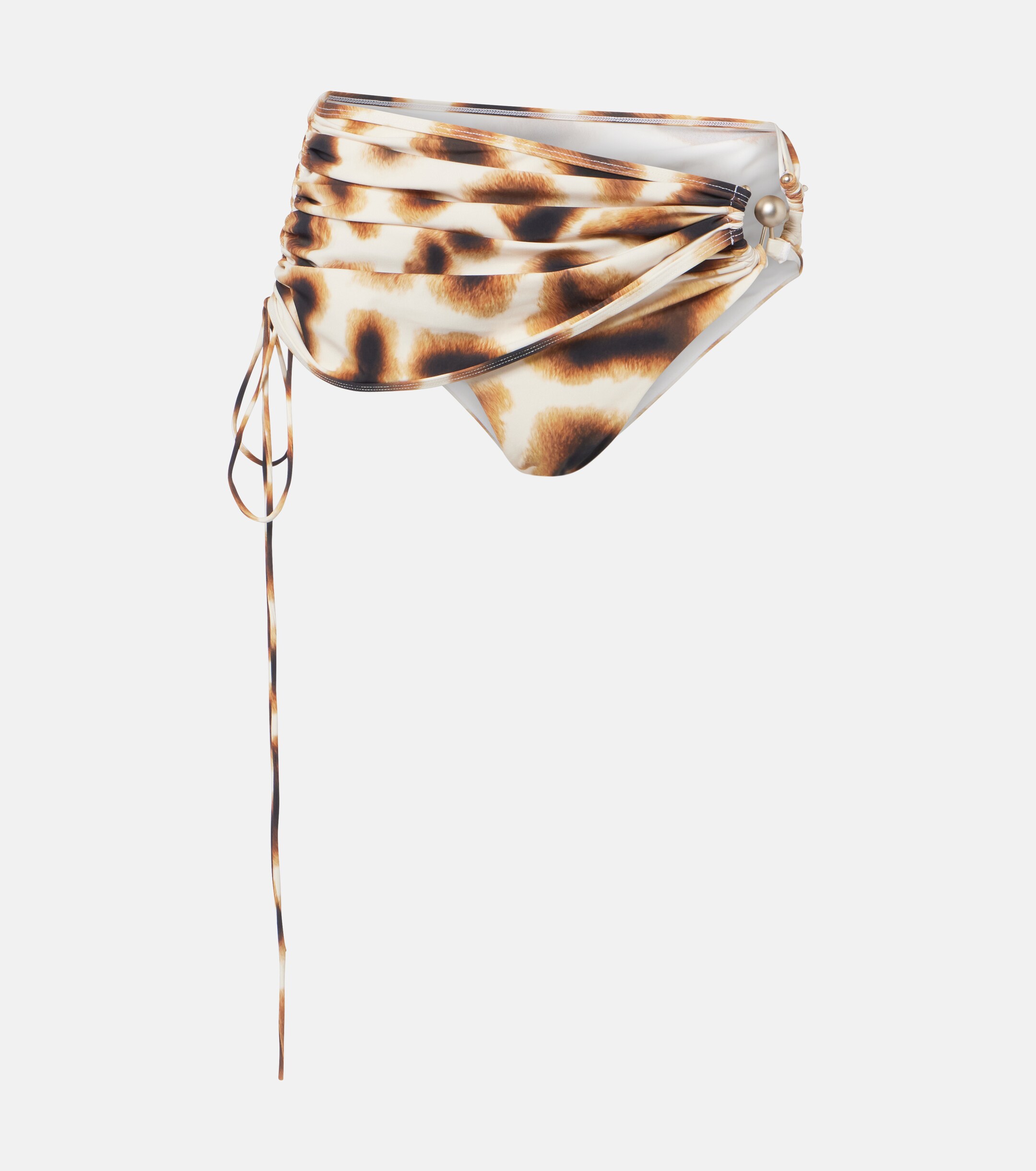 Christopher Esber Christopher Esber Orbit ruched animal-print bikini bottoms