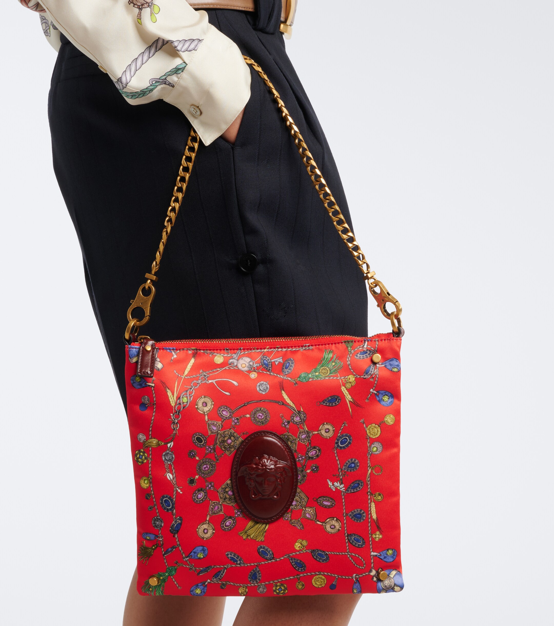 Versace Medusa printed duchess shoulder bag