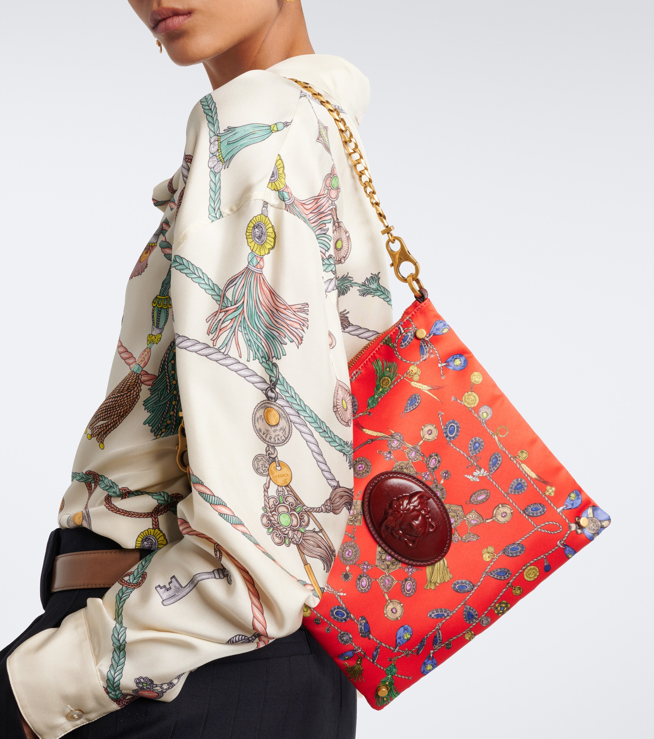 Versace Medusa printed duchess shoulder bag