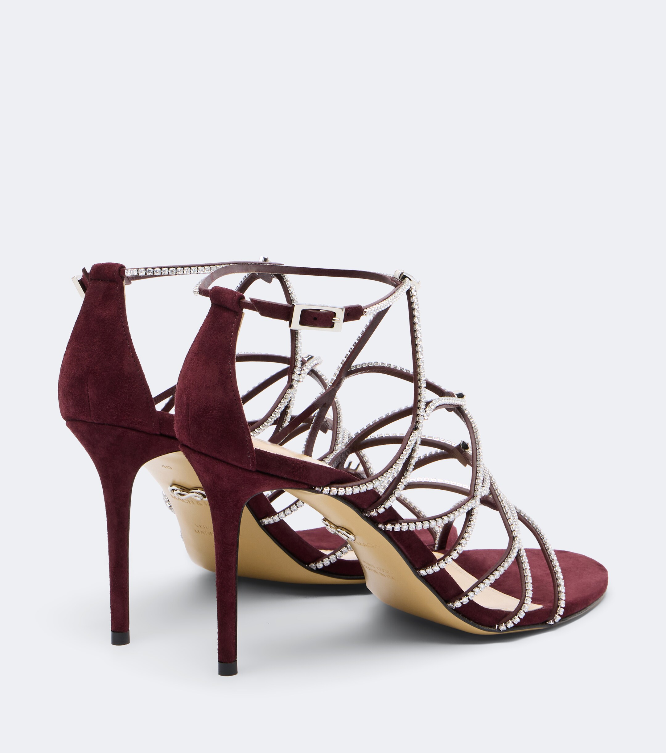 MACH & MACH Mach & Mach Daisy embellished suede sandals