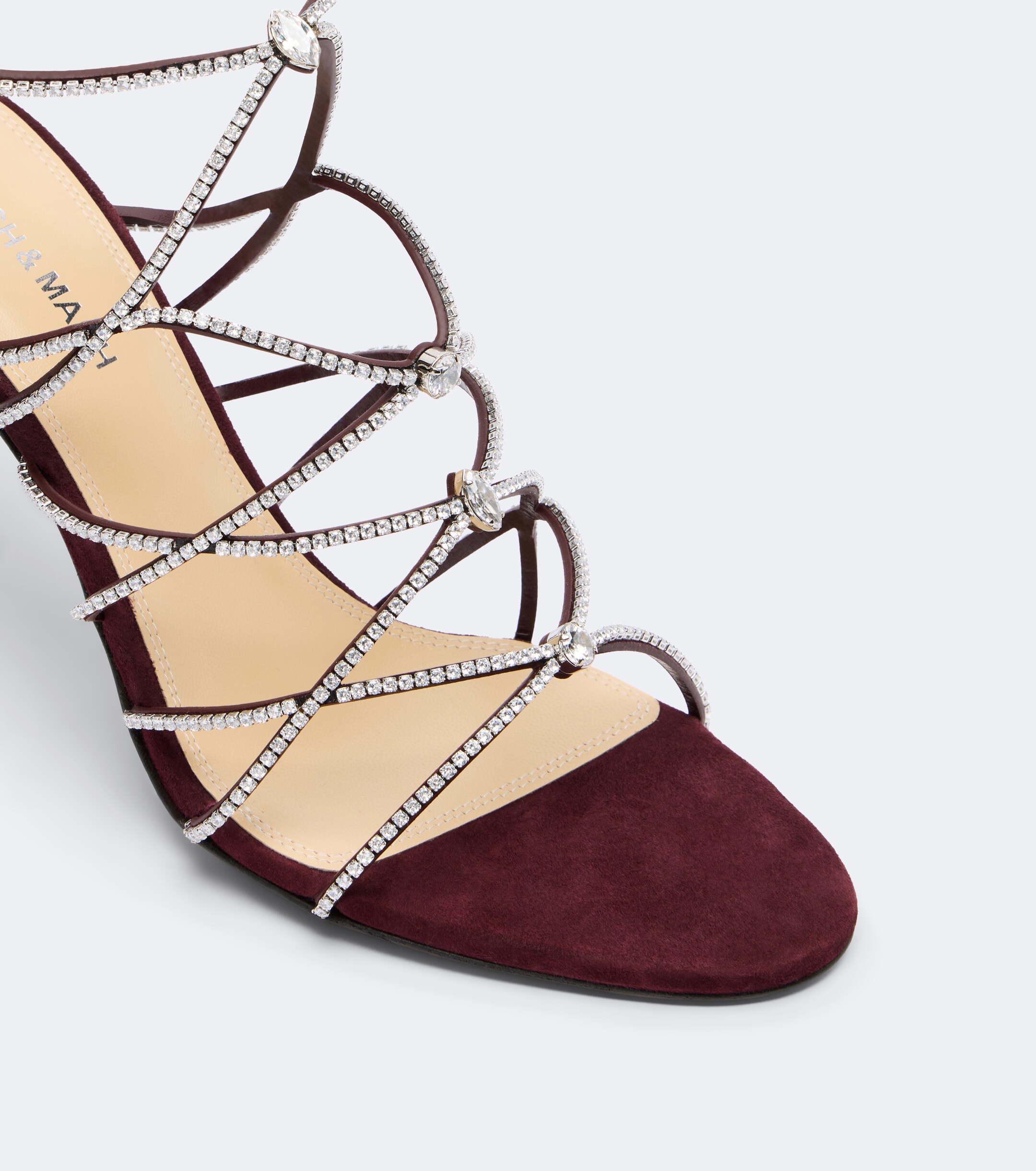 MACH & MACH Mach & Mach Daisy embellished suede sandals
