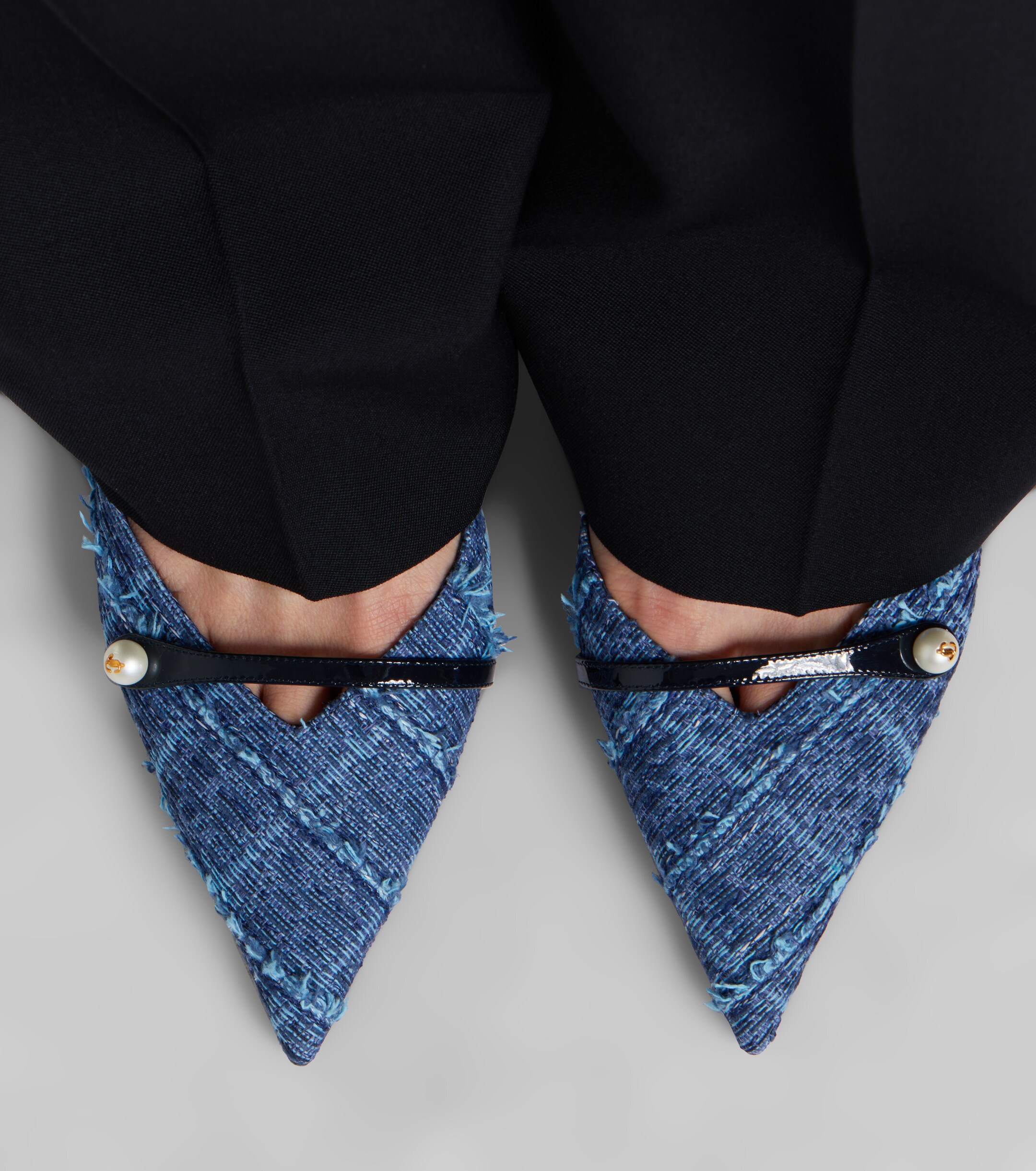 JIMMY CHOO Jimmy Choo Amita denim slingback pumps