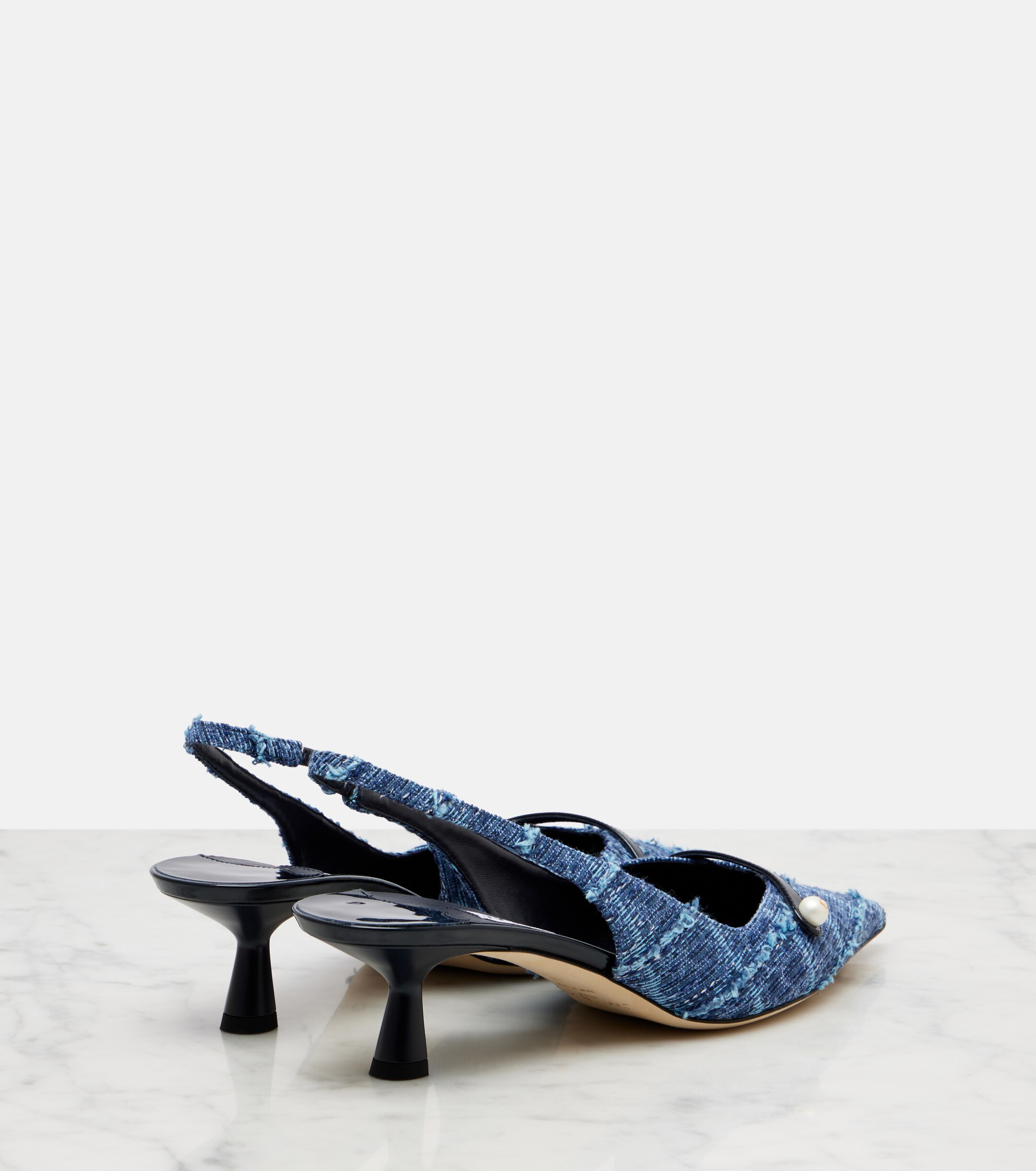 JIMMY CHOO Jimmy Choo Amita denim slingback pumps
