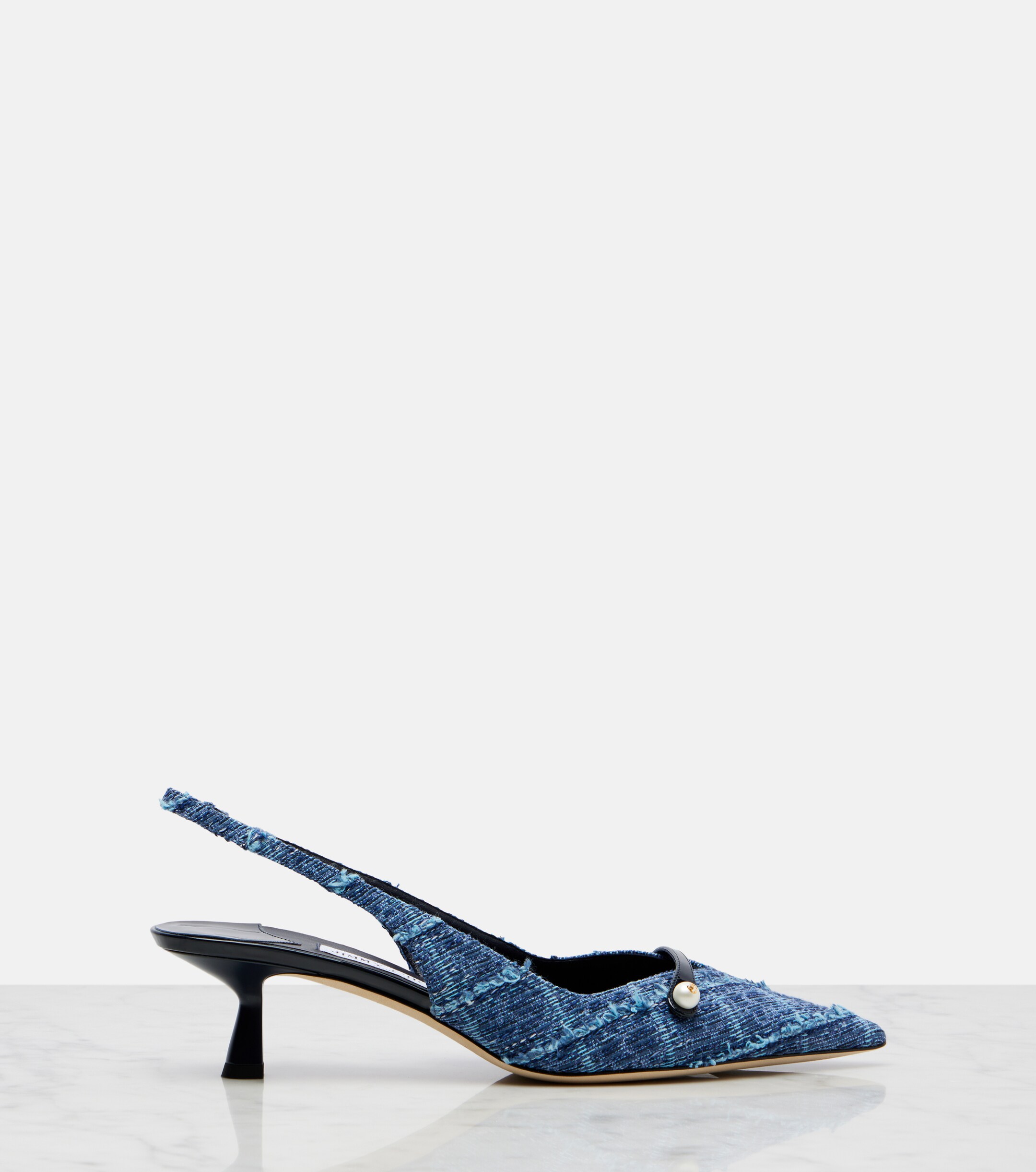 JIMMY CHOO Jimmy Choo Amita denim slingback pumps