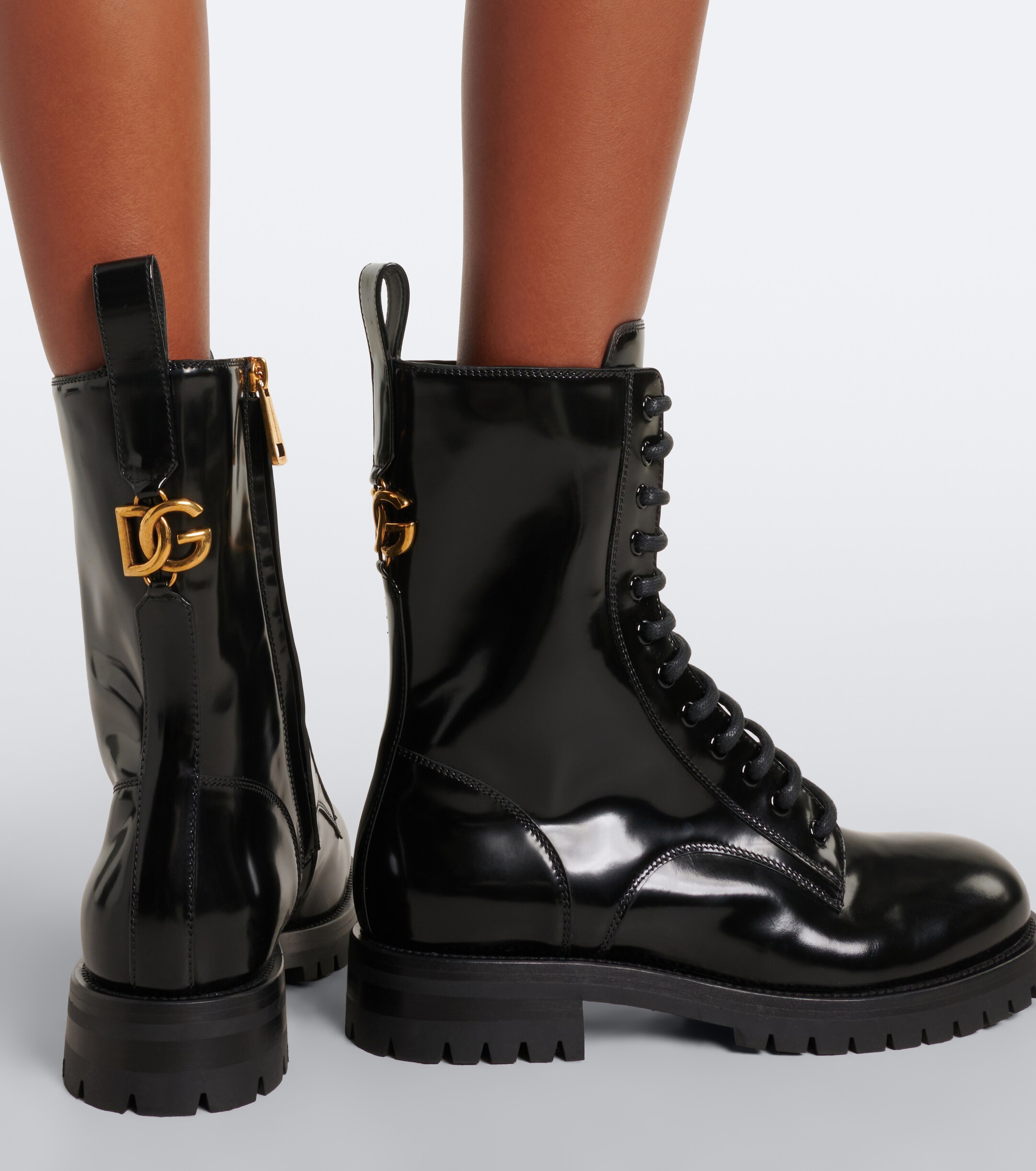 Dolce&Gabbana Dolce & Gabbana DG leather lace-up boots