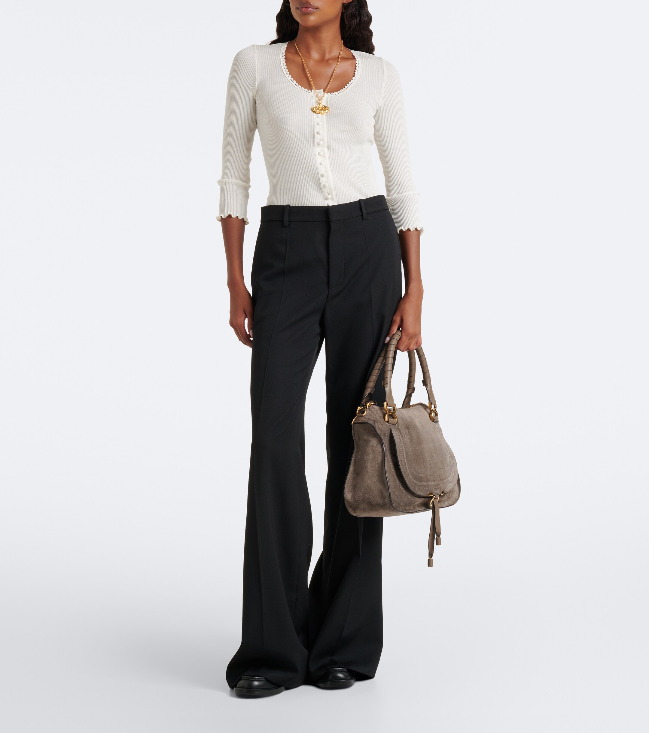 Chloé Marcie Medium suede shoulder bag
