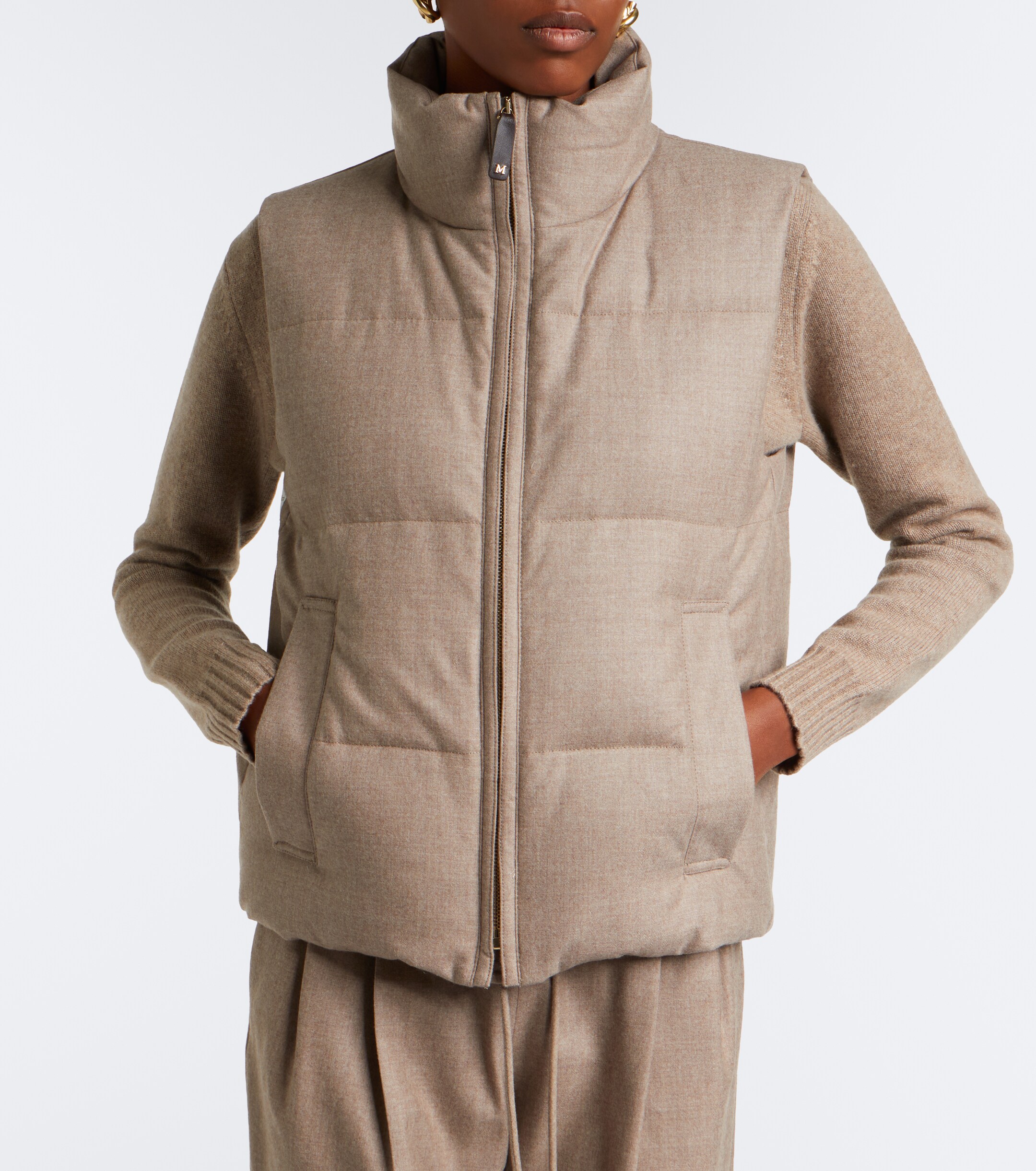 Max Mara Max Mara Cashmere-blend down vest