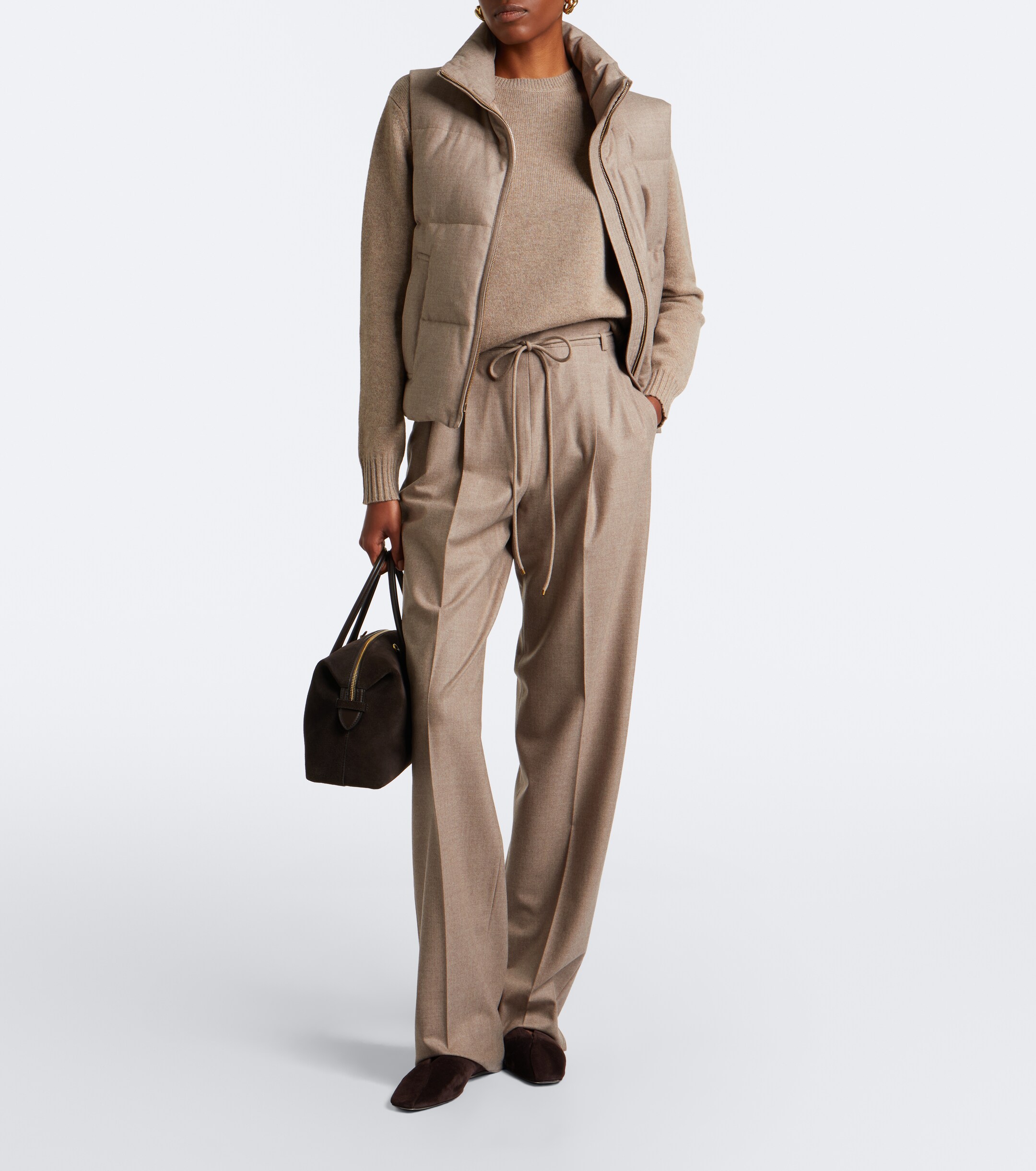 Max Mara Max Mara Cashmere-blend down vest