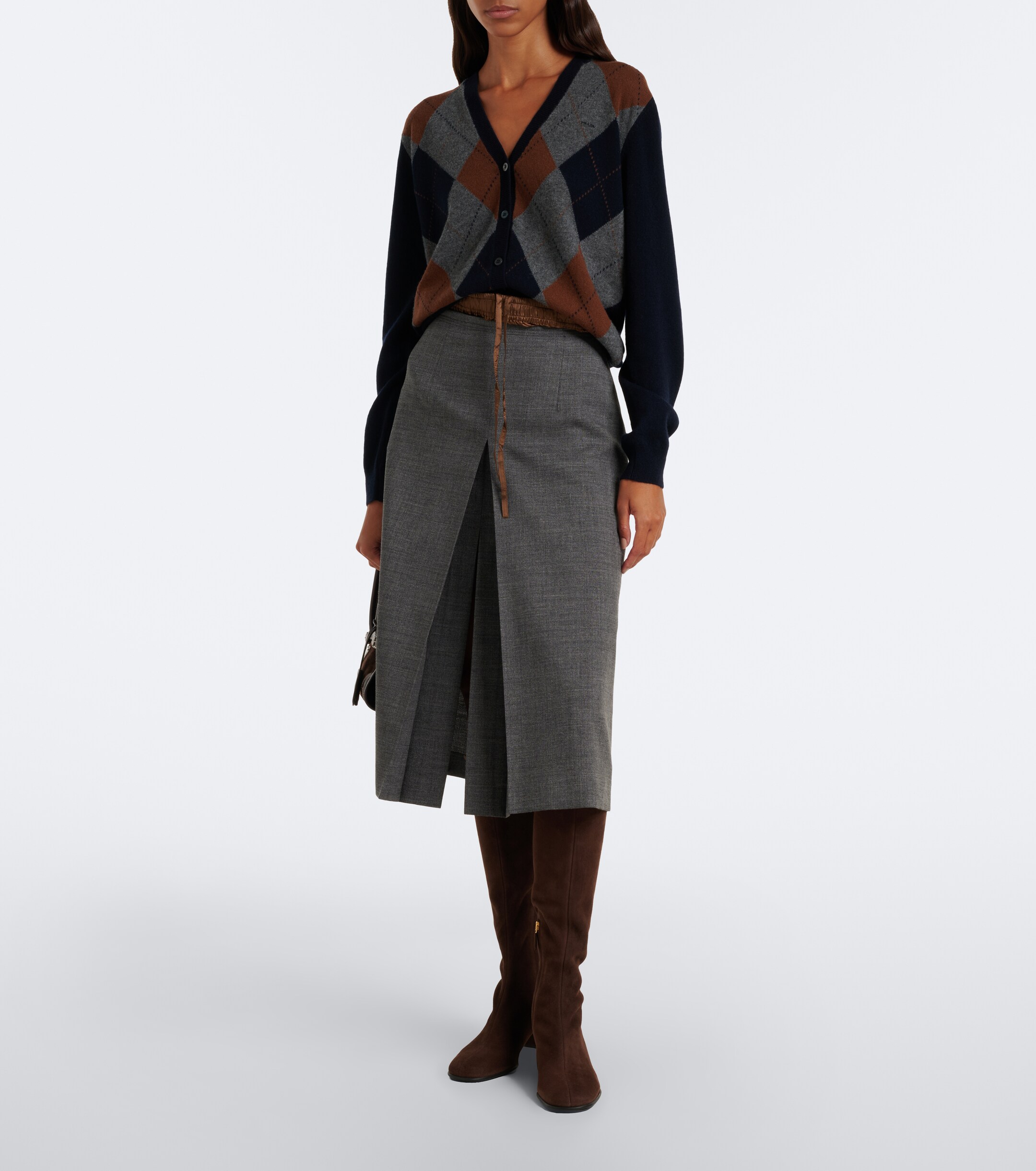 Prada Prada Suede knee-high boots