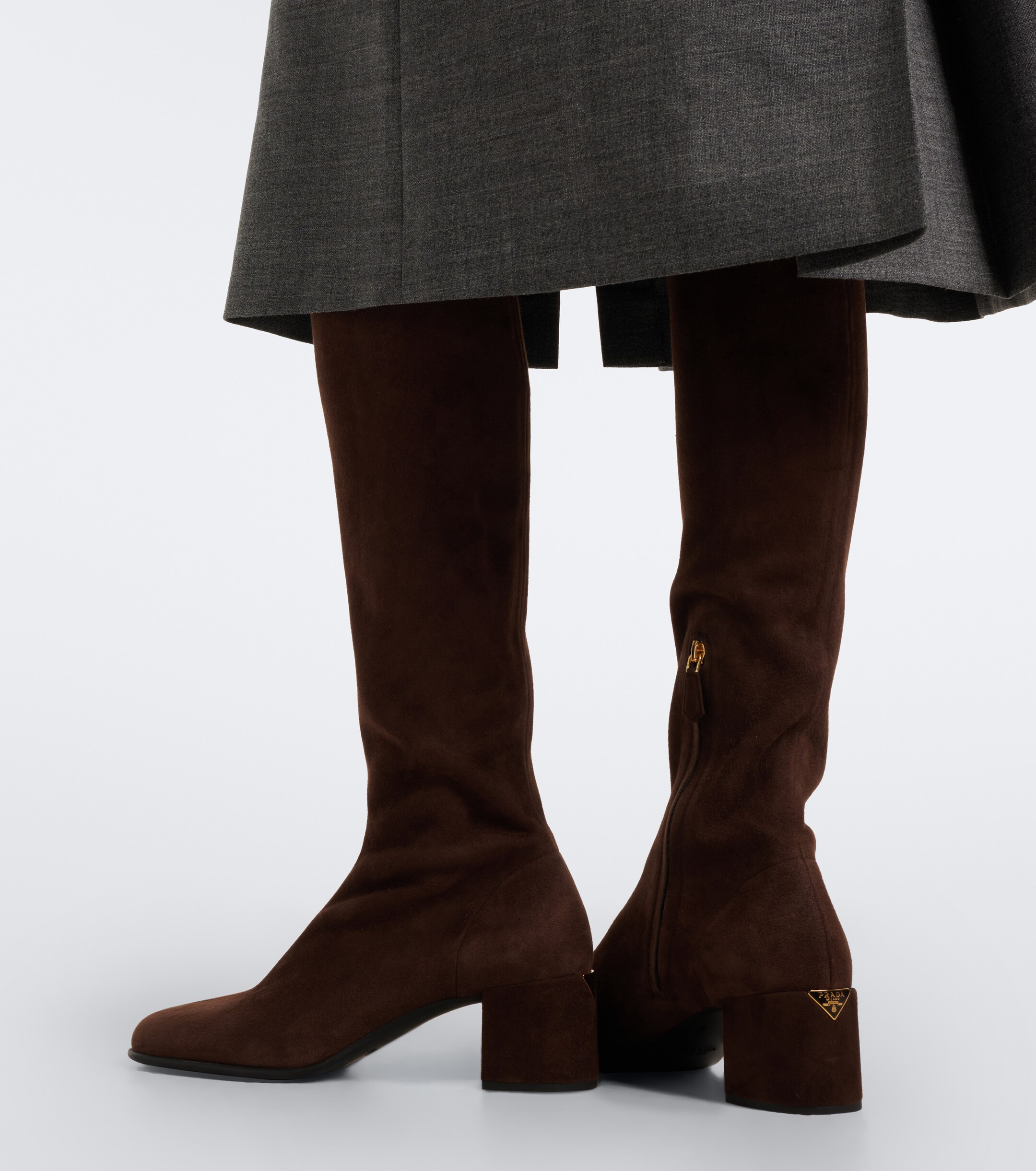 Prada Prada Suede knee-high boots