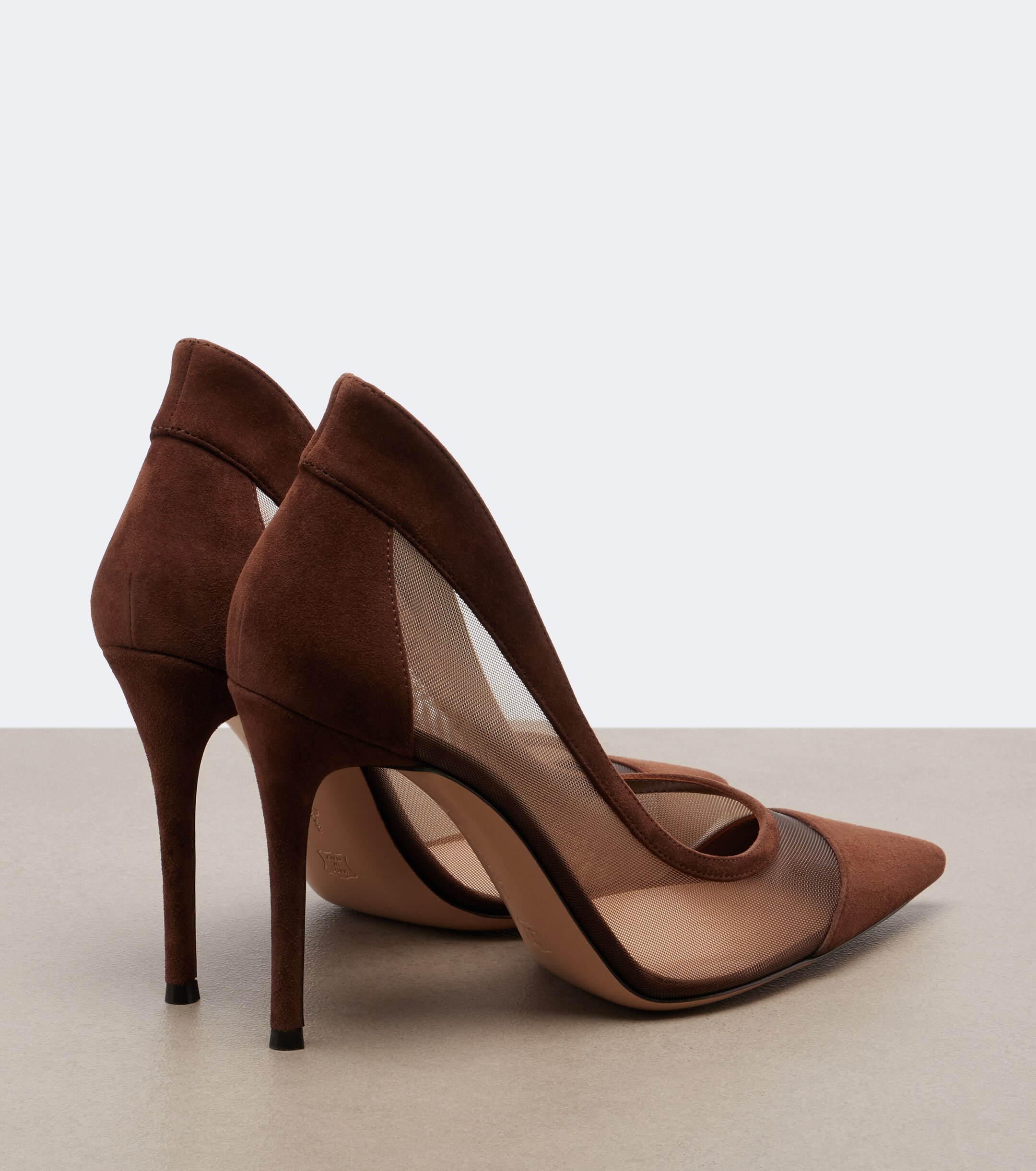 GIANVITO ROSSI Gianvito Rossi Leather-trimmed pumps